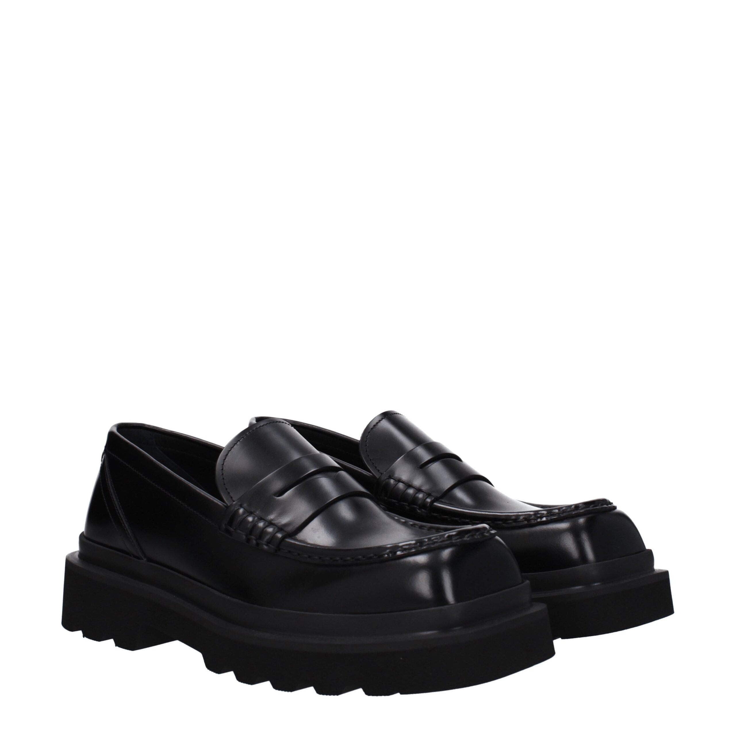 Dolce & Gabbana Black Leather Loafer