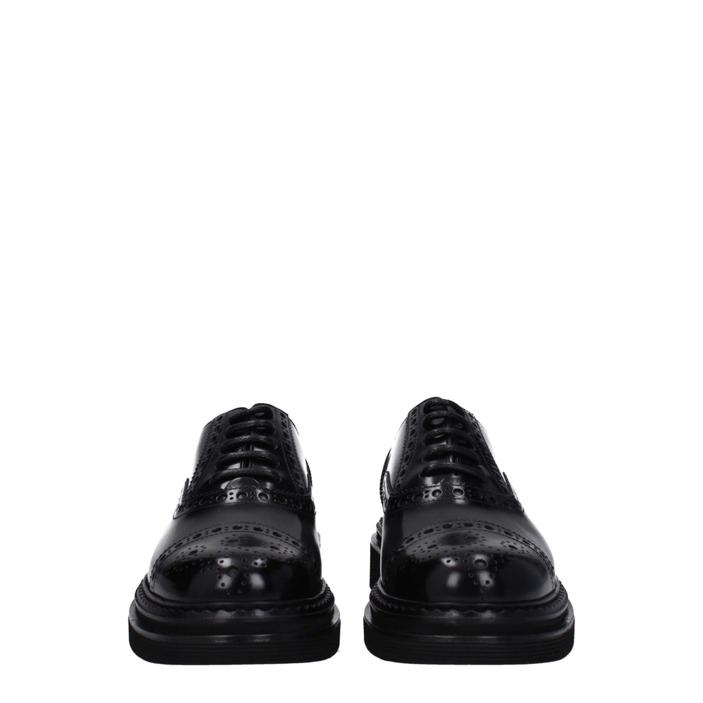 Dolce & Gabbana Black Leather Oxfords And Derby