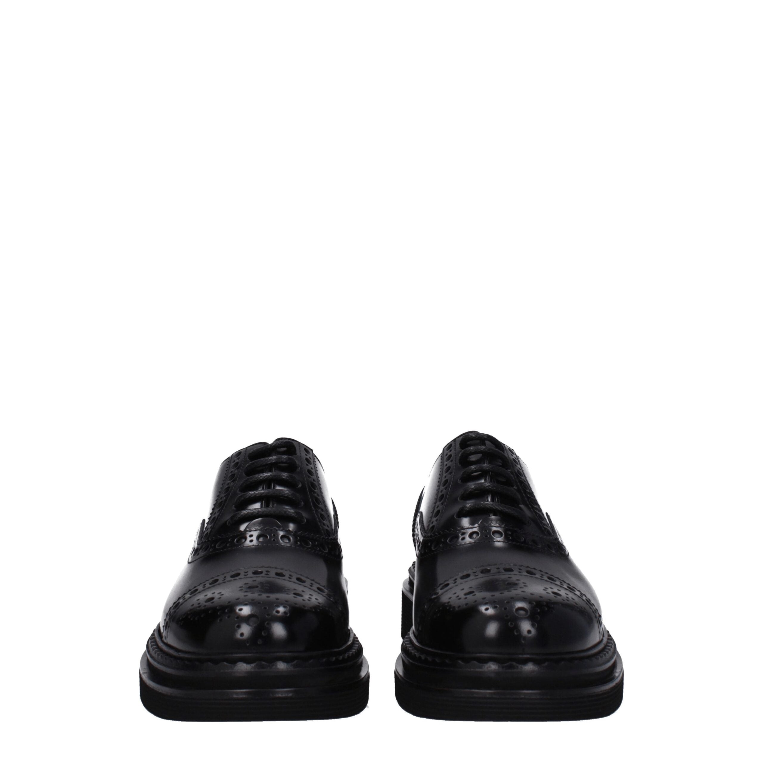 Dolce & Gabbana Black Leather Oxfords And Derby