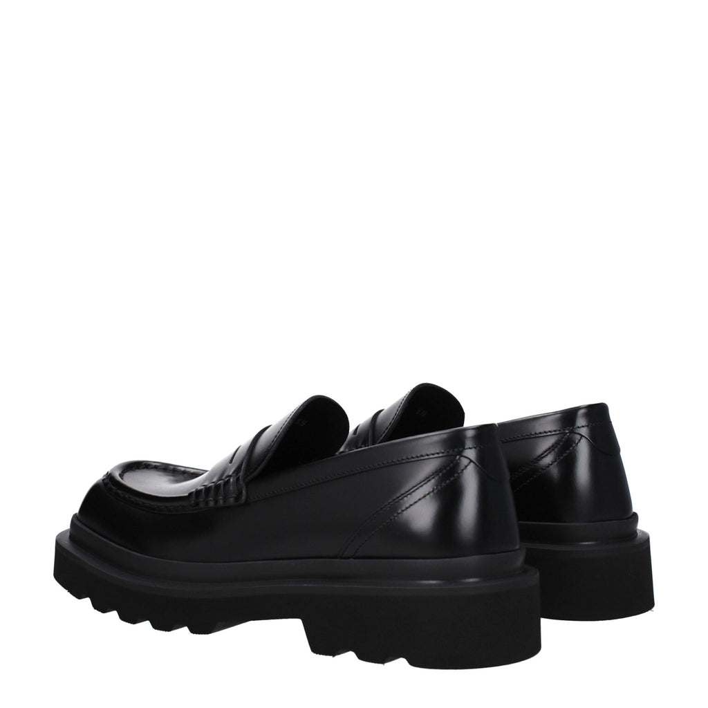 Dolce & Gabbana Black Leather Loafer