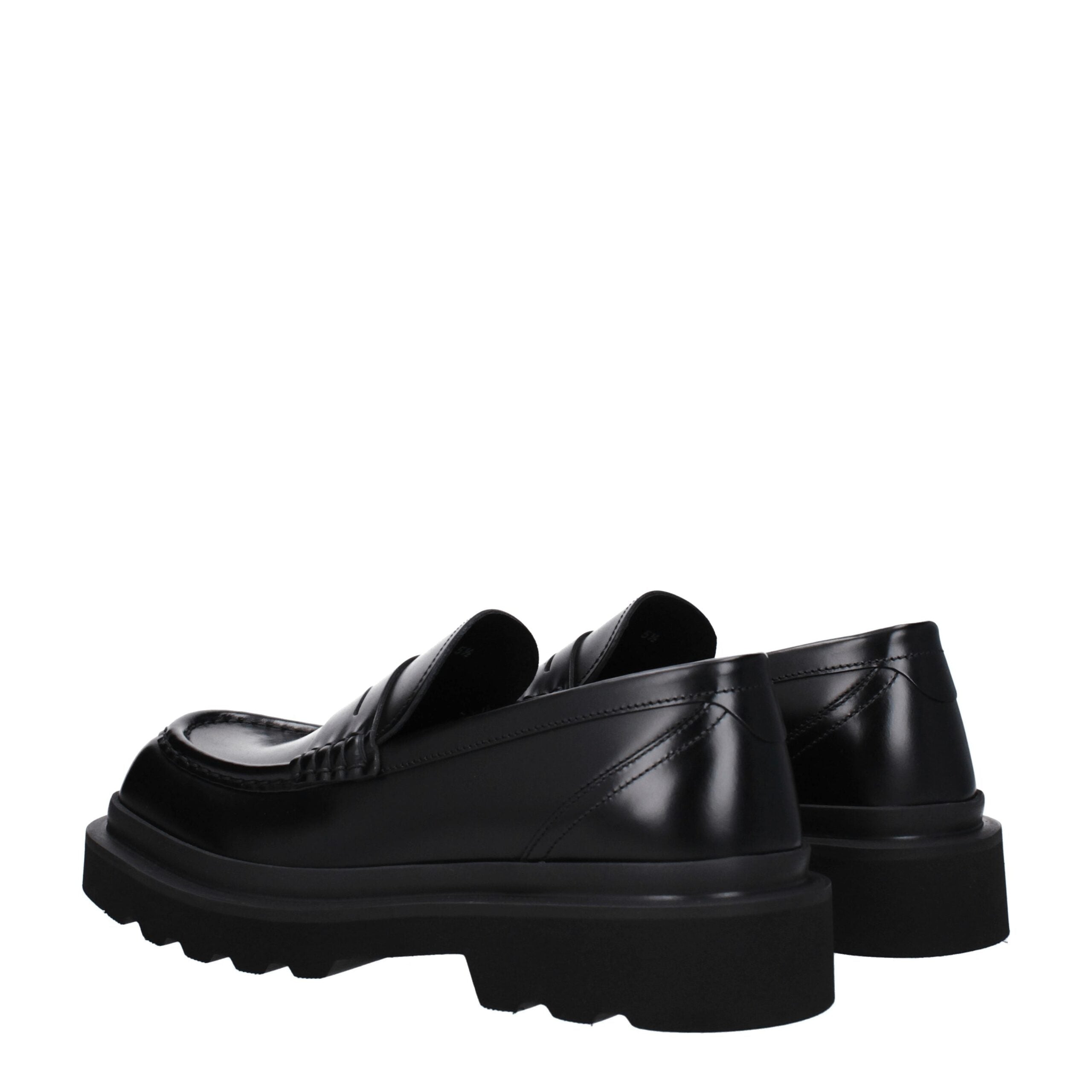 Dolce & Gabbana Black Leather Loafer