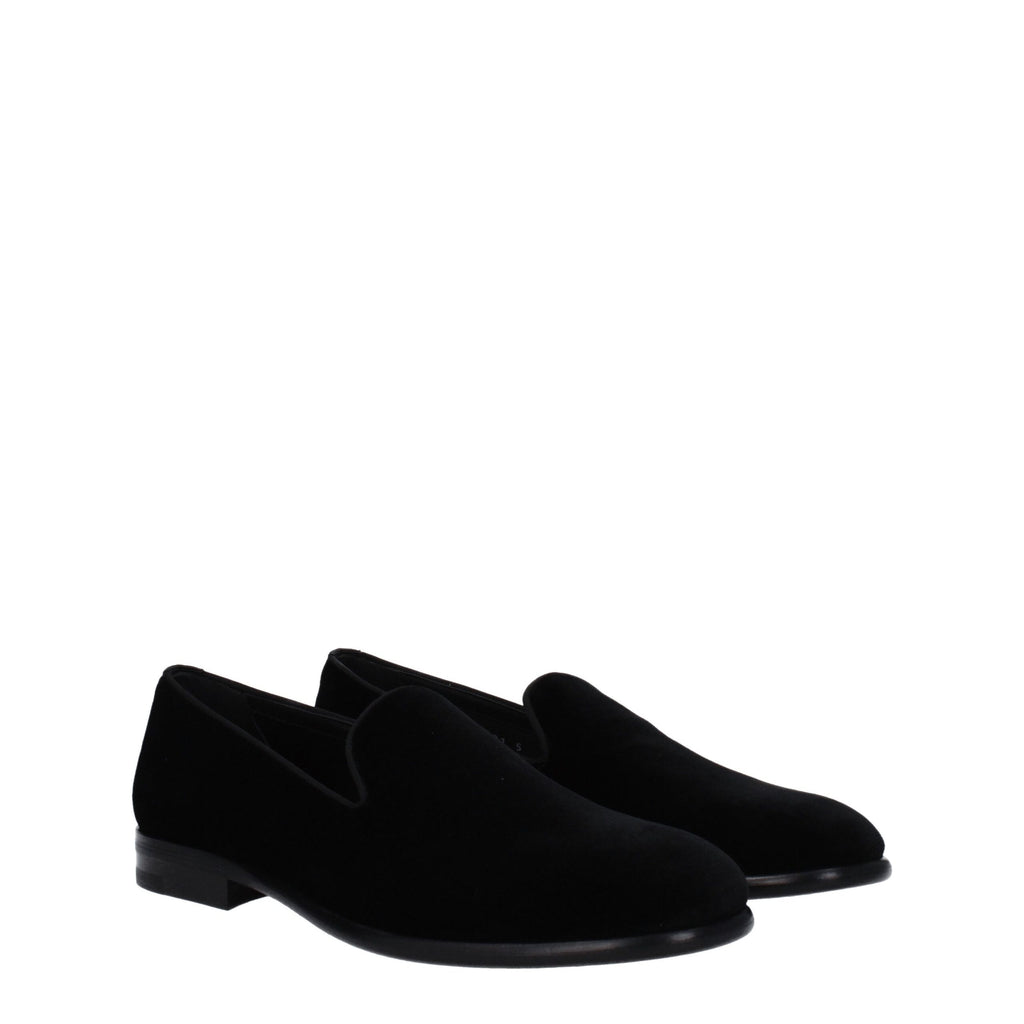 Dolce & Gabbana Black Velvet Loafer