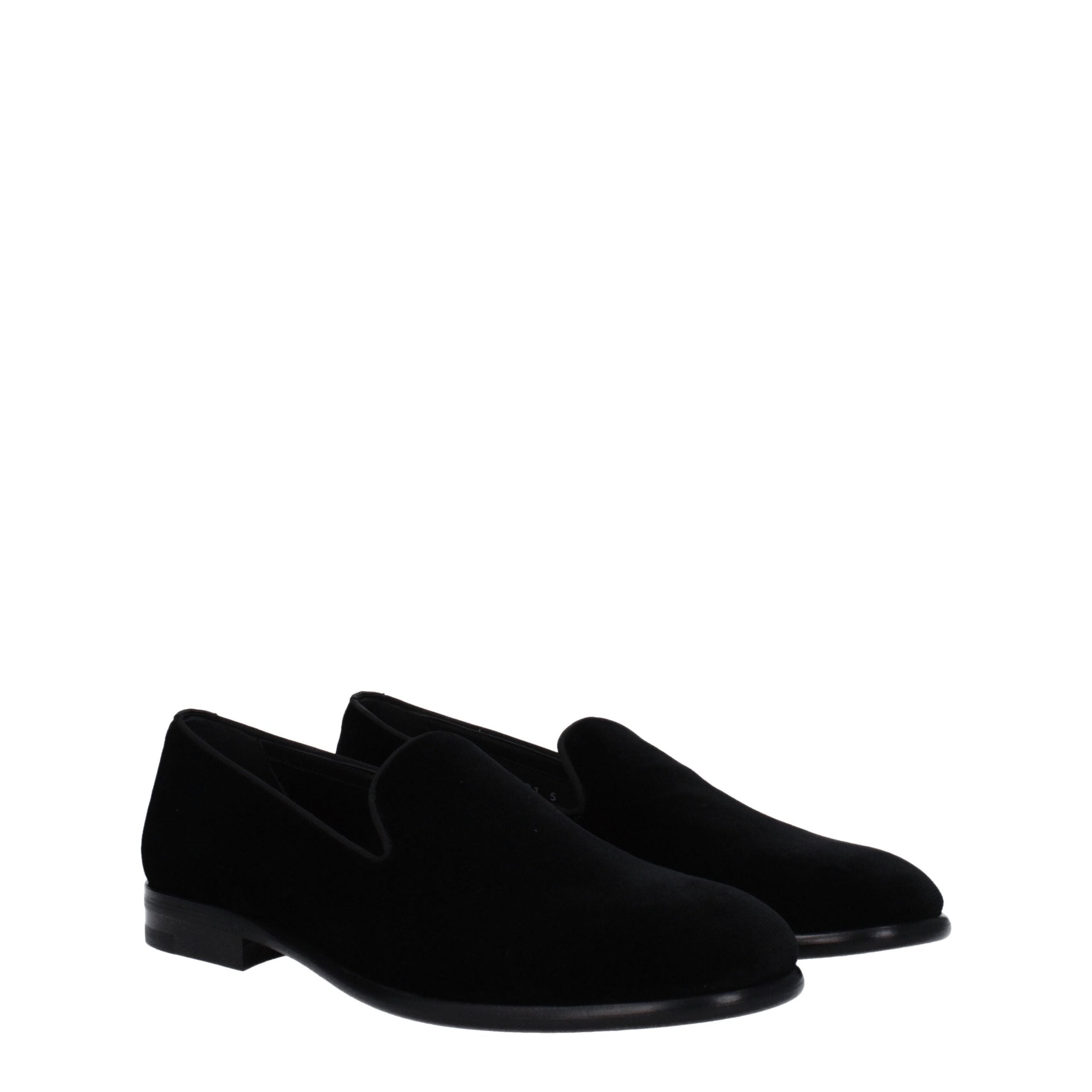 Dolce & Gabbana Black Velvet Loafer