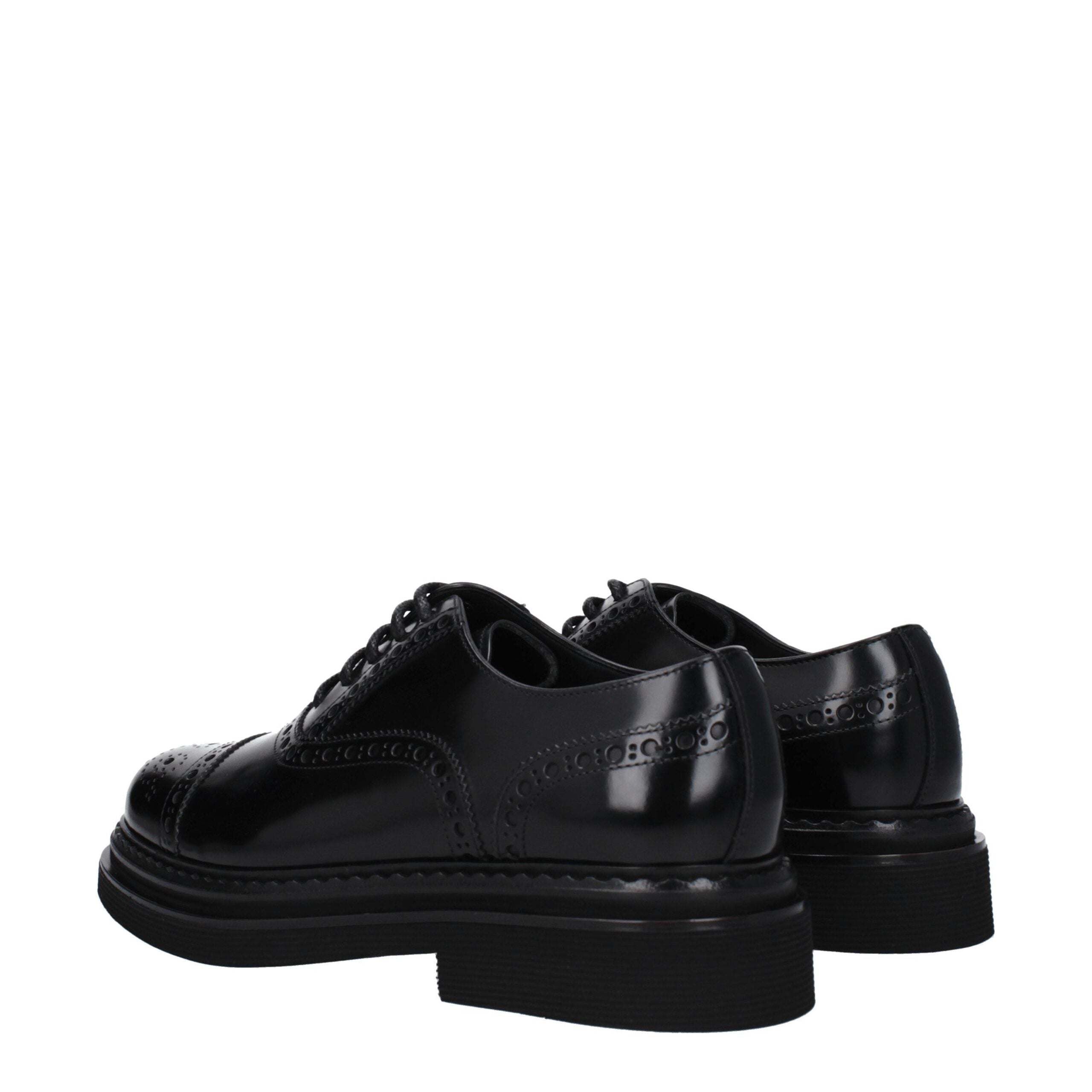 Dolce & Gabbana Black Leather Oxfords And Derby