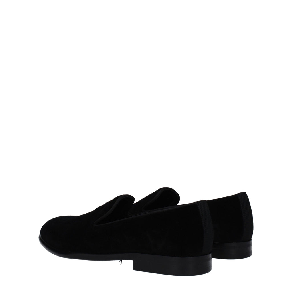 Dolce & Gabbana Black Velvet Loafer