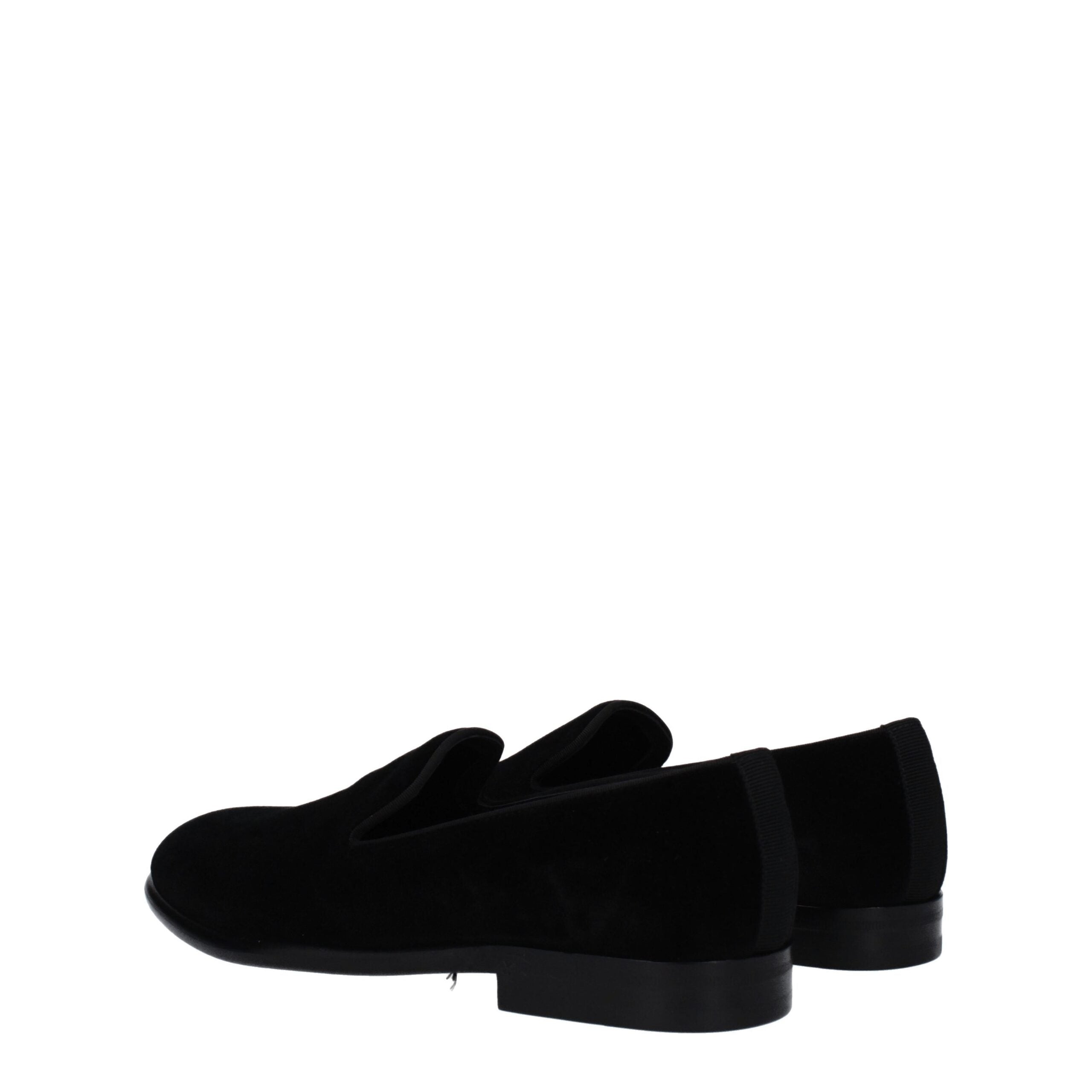 Dolce & Gabbana Black Velvet Loafer