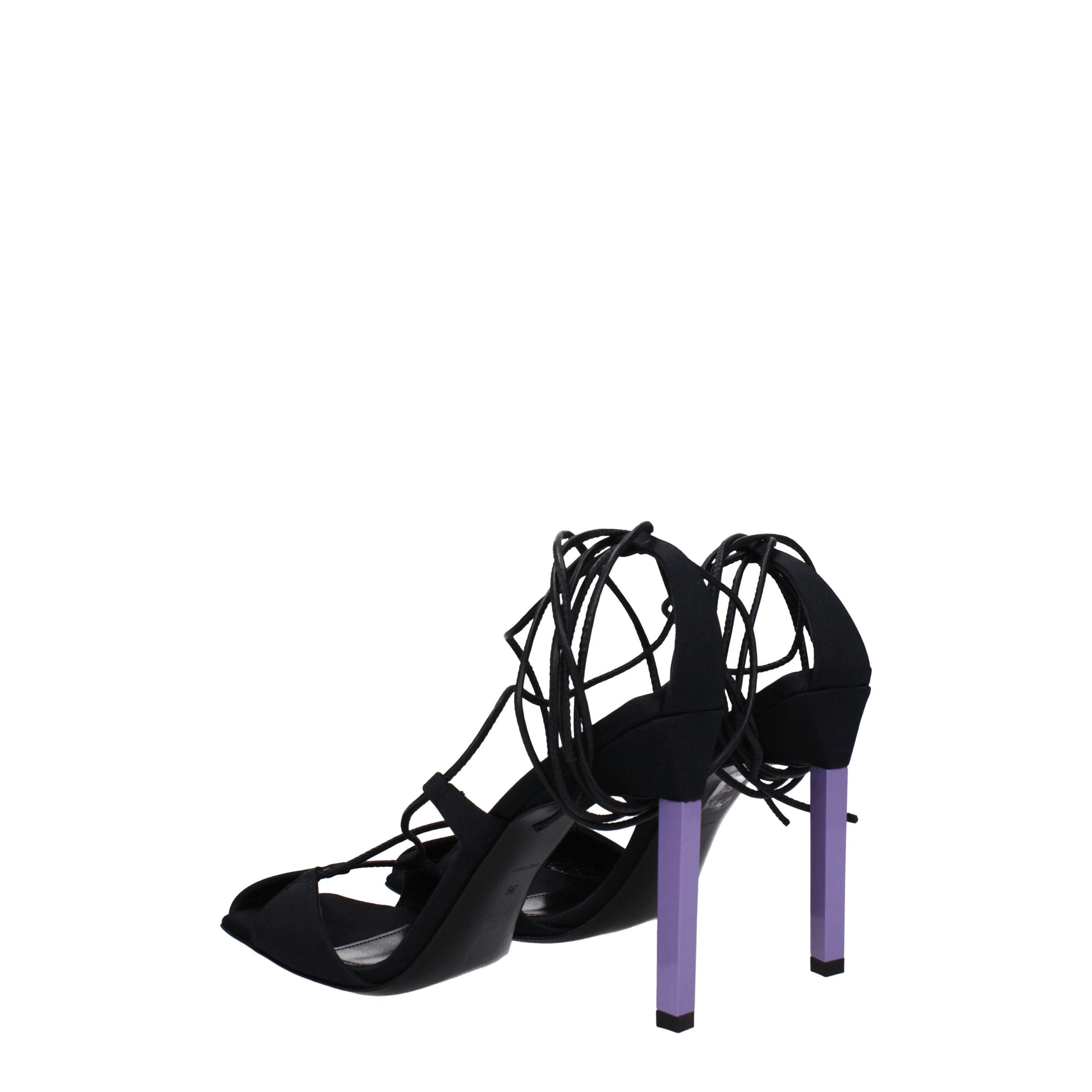 The Attico Black Fabric Sandal