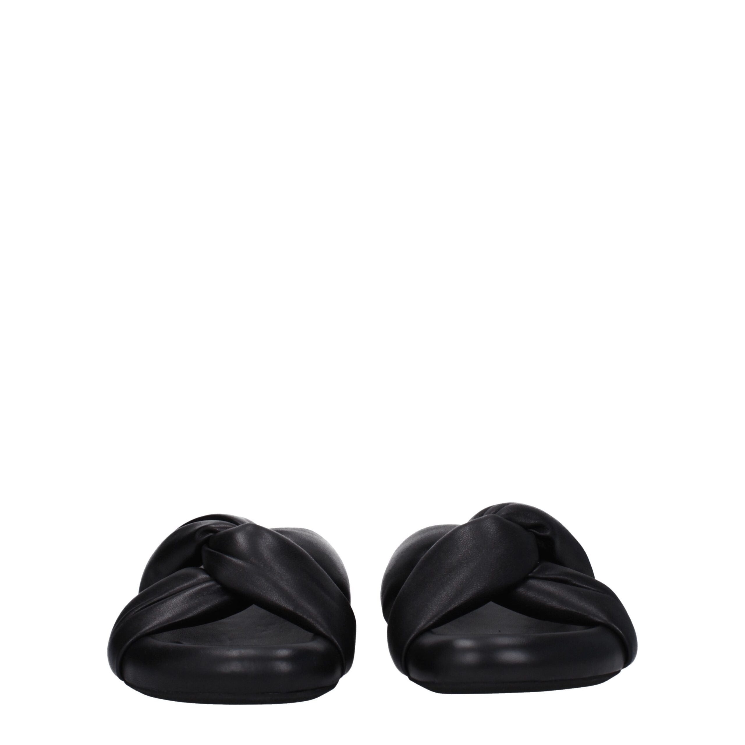 Marni Black Leather Slipper