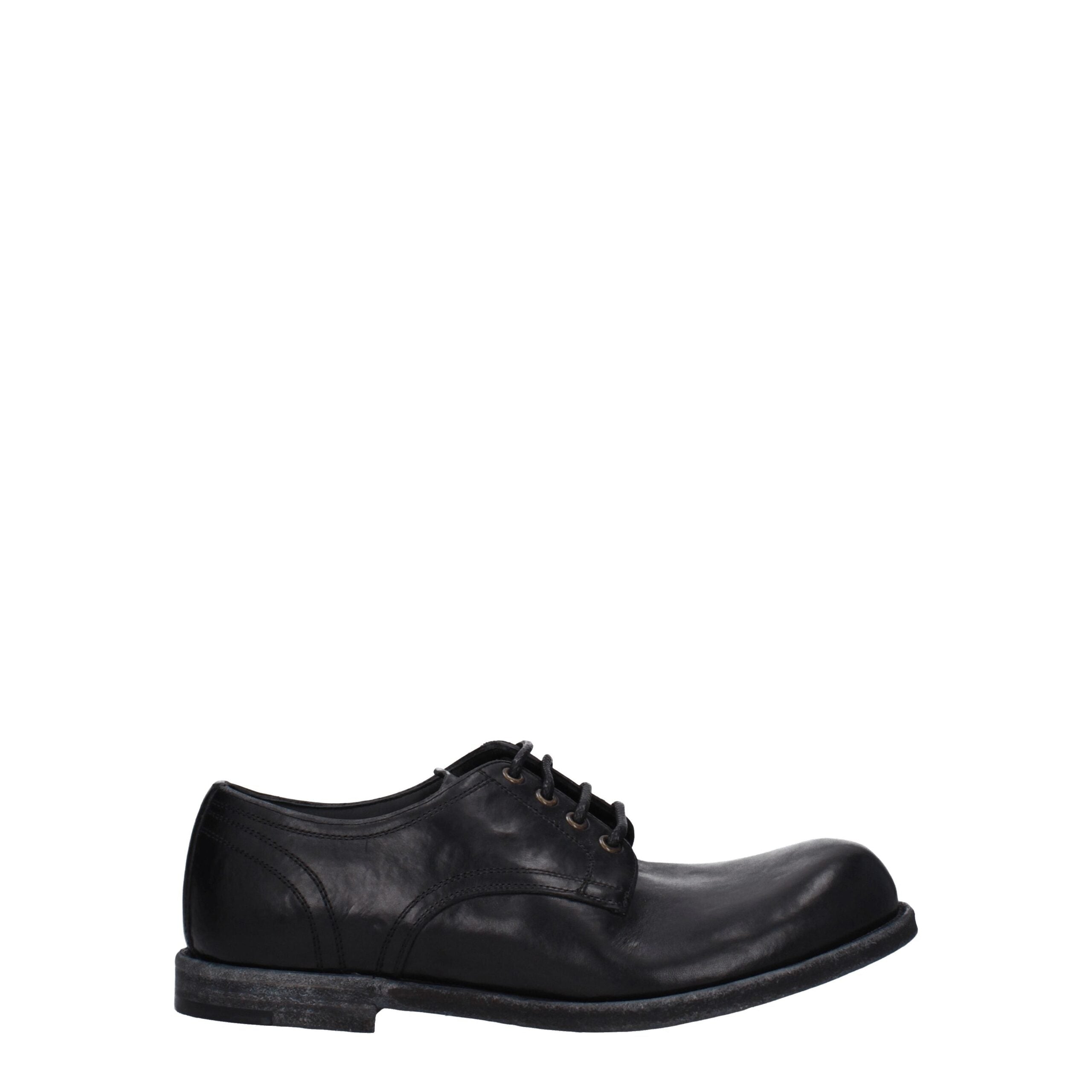 Dolce & Gabbana Black Leather Oxfords And Derby
