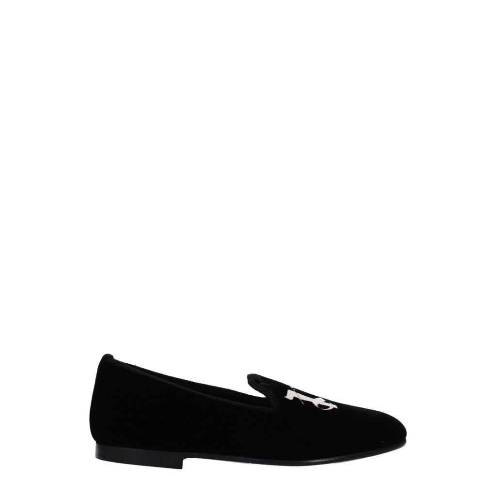 Palm Angels Black Velvet Loafer