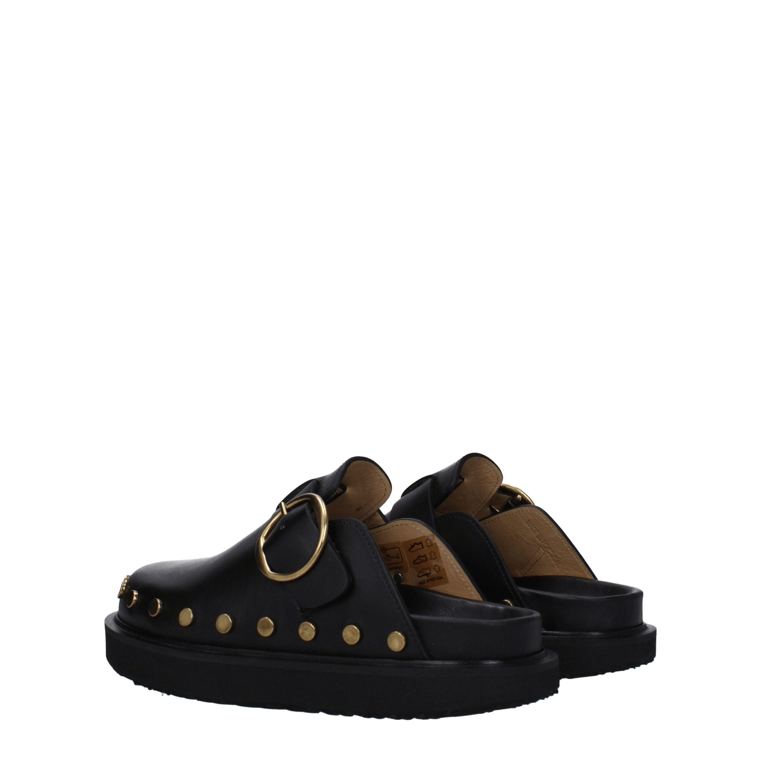 Isabel Marant Black Leather Slipper