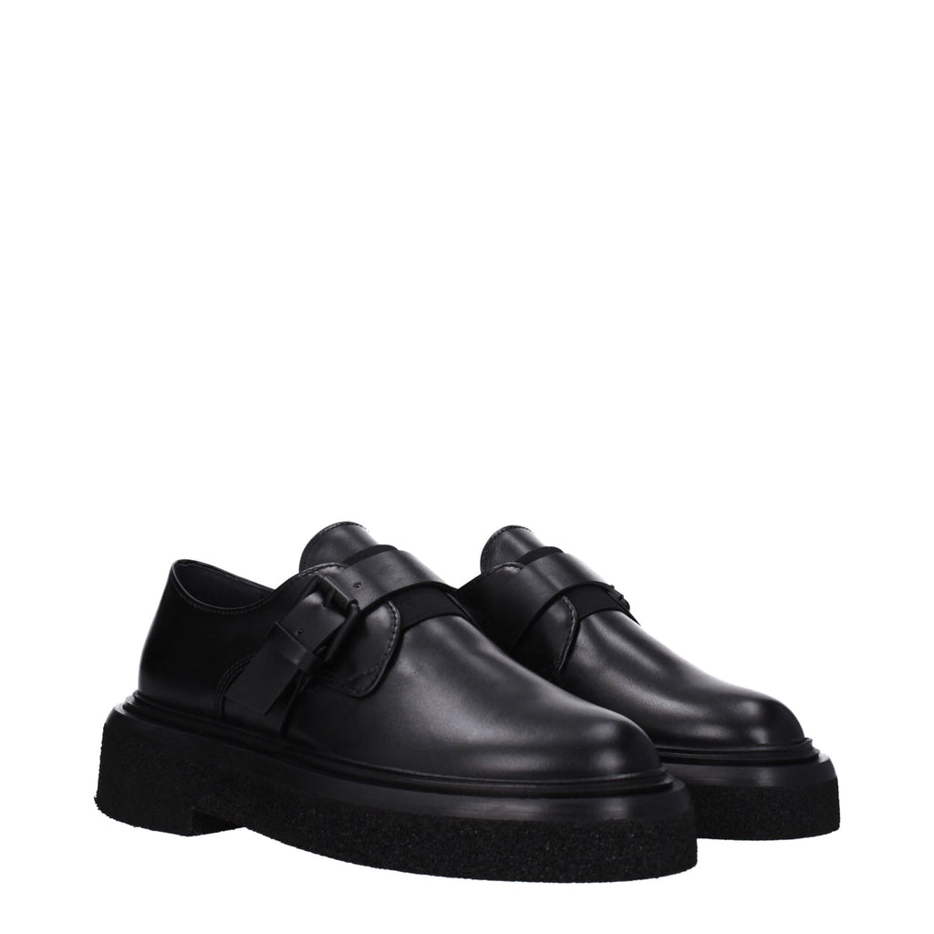 Max Mara Black Leather Oxfords And Derby