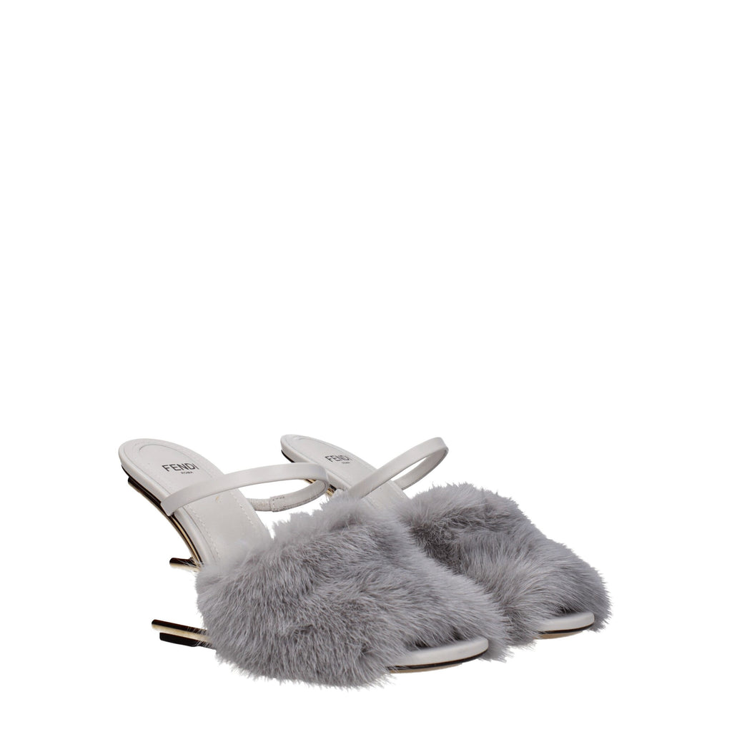 Fendi Gray Mink Sandal
