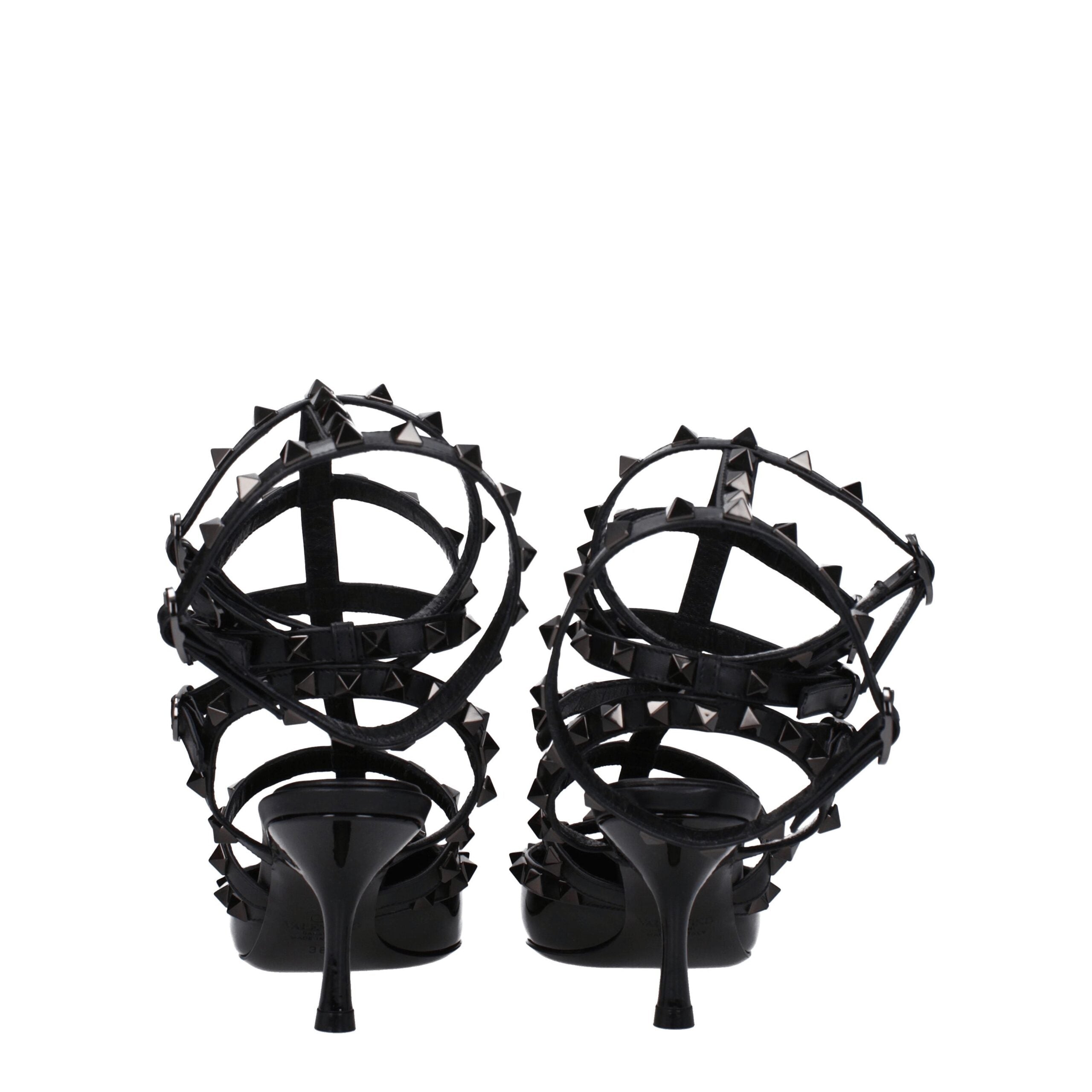 Valentino Garavani Black Leather Sandal
