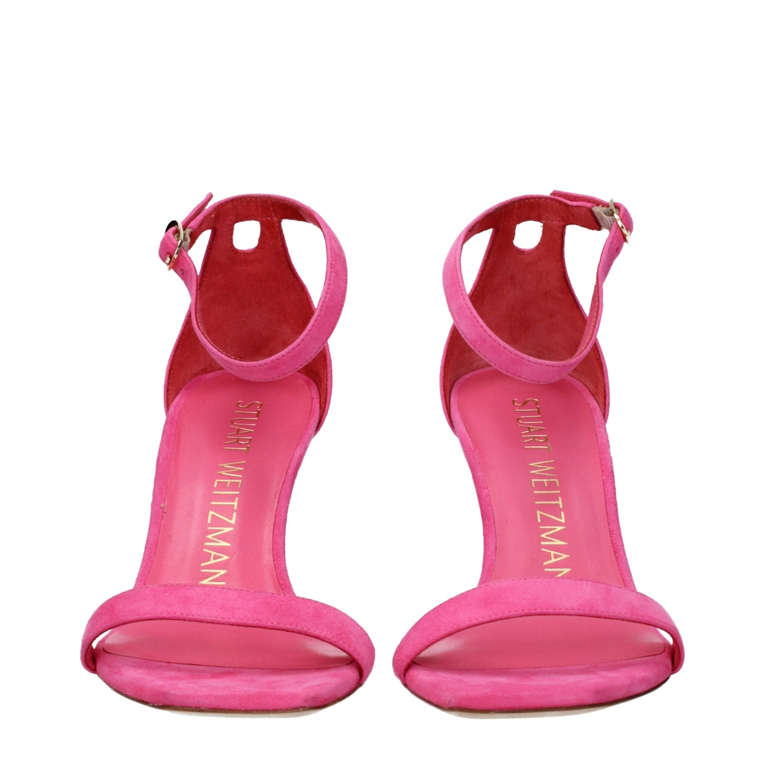Stuart Weitzman Pink Leather Sandal