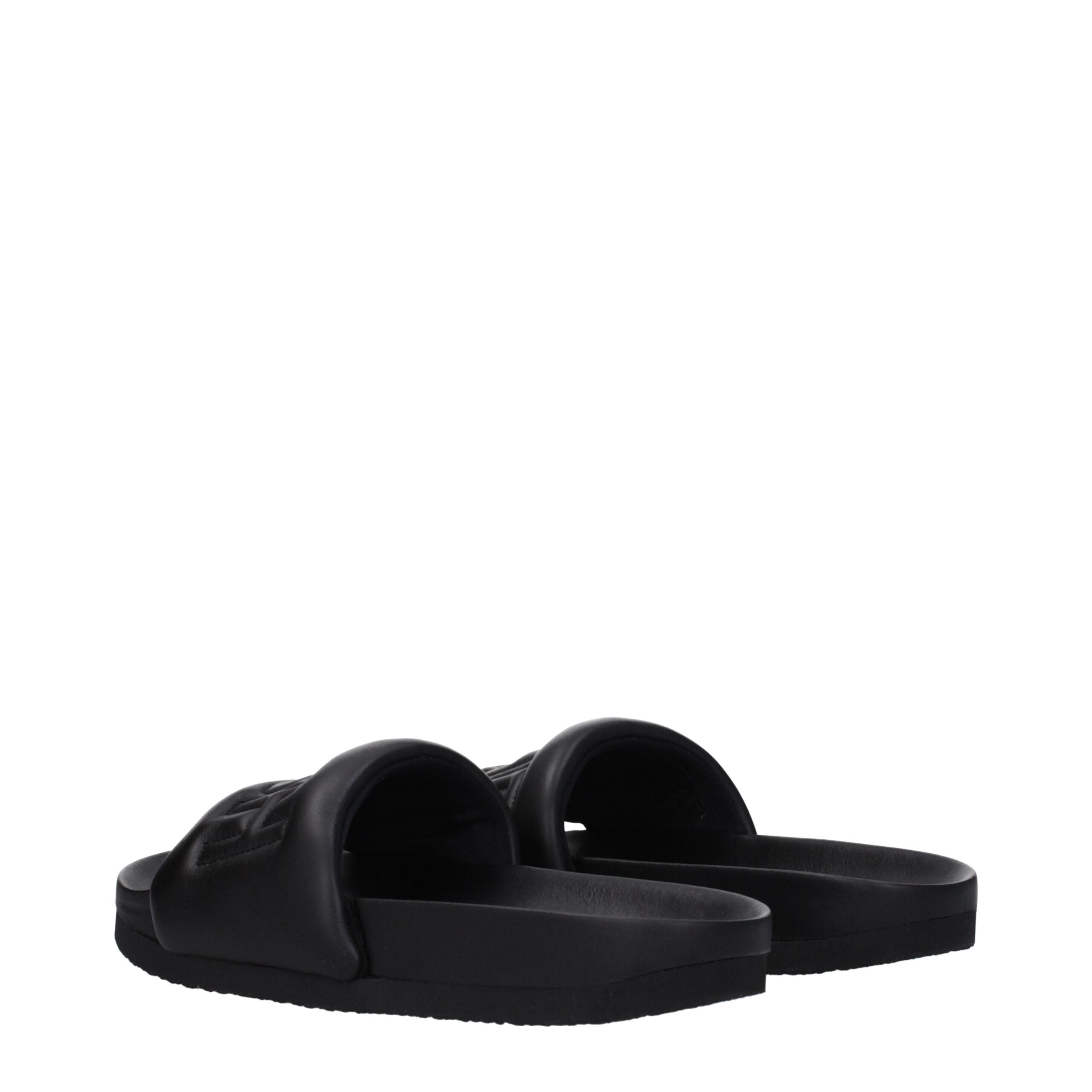 Ambush Black Leather Slipper