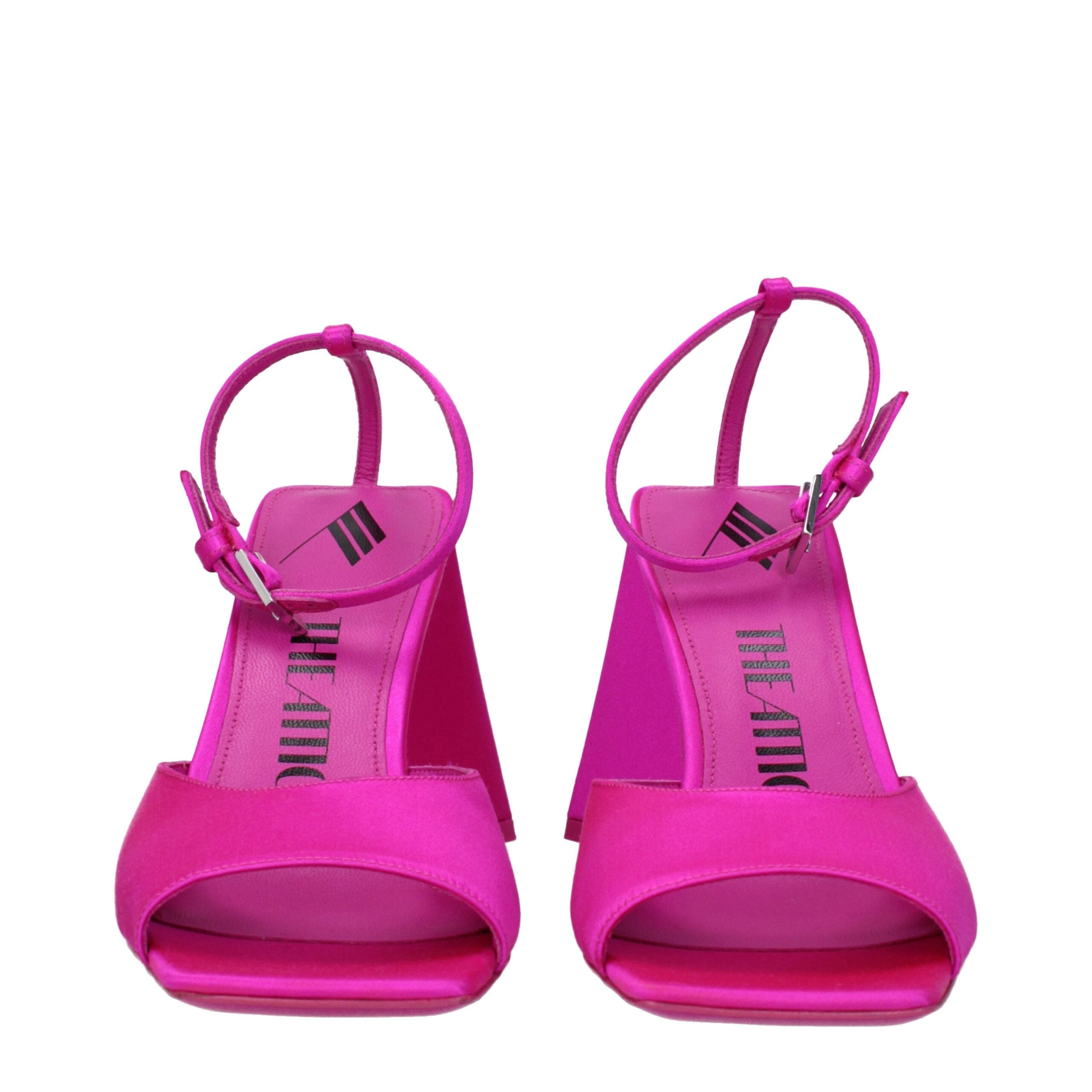 The Attico Pink Satin Sandal