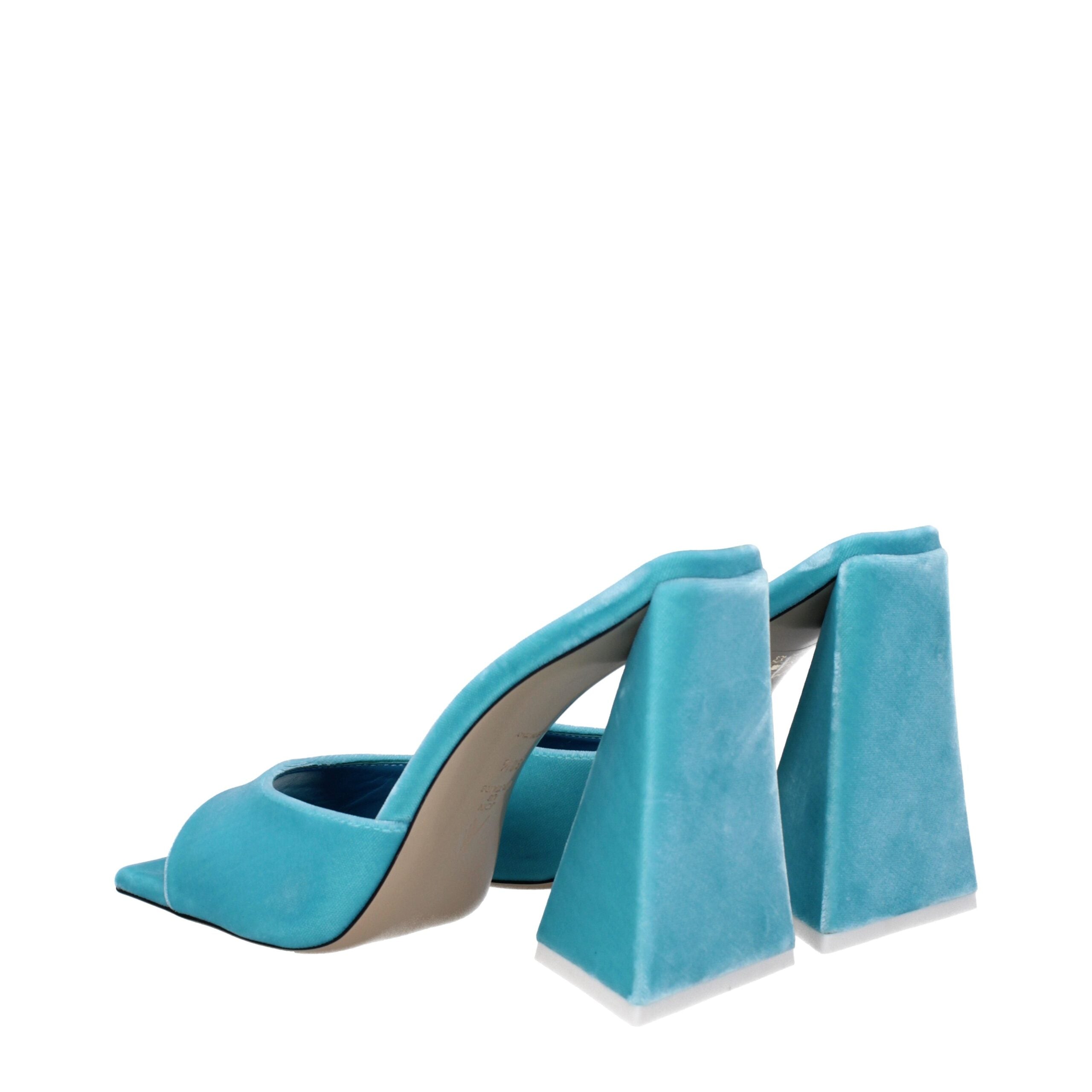 The Attico Light Blue Velvet Sandal