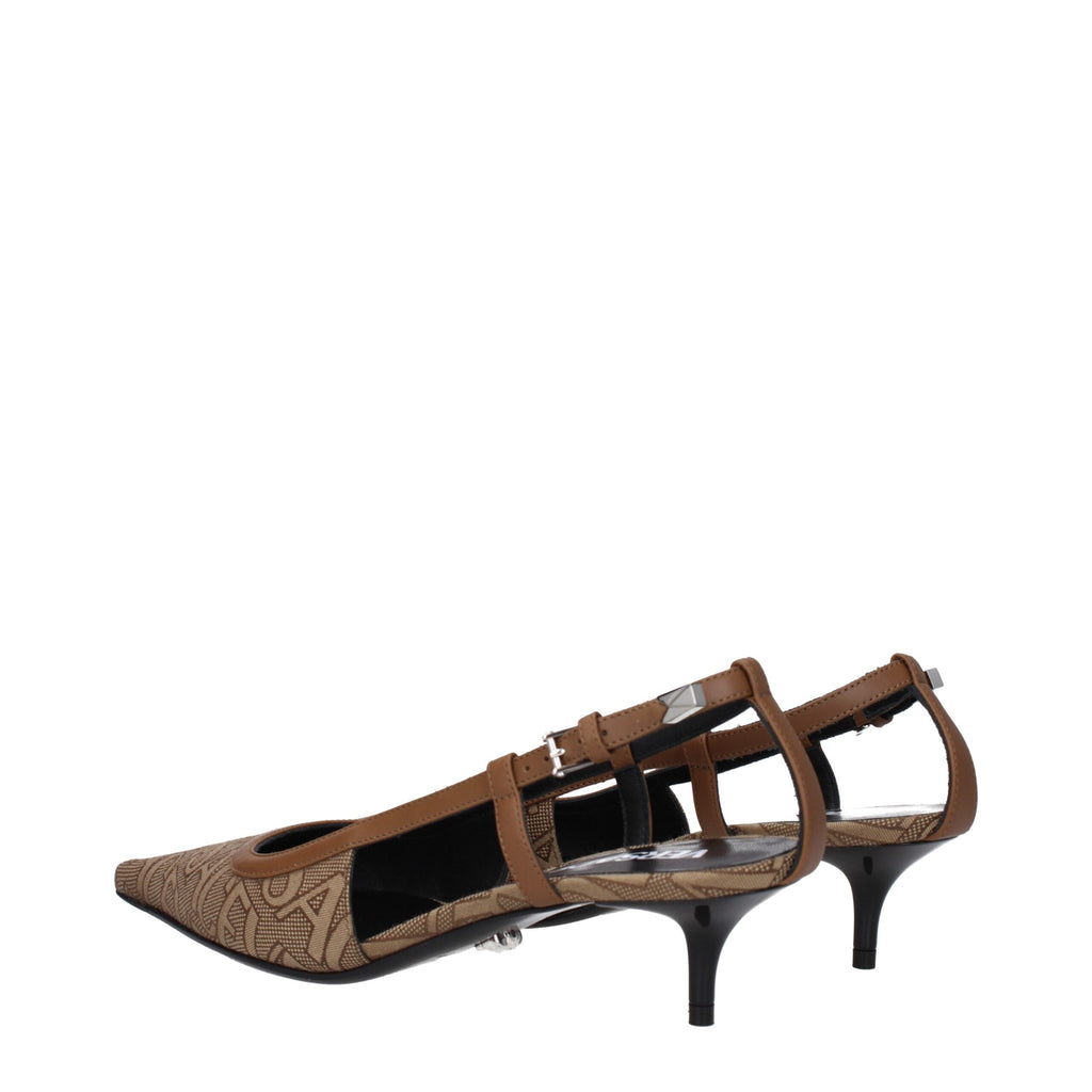 Versace Beige Fabric Sandal