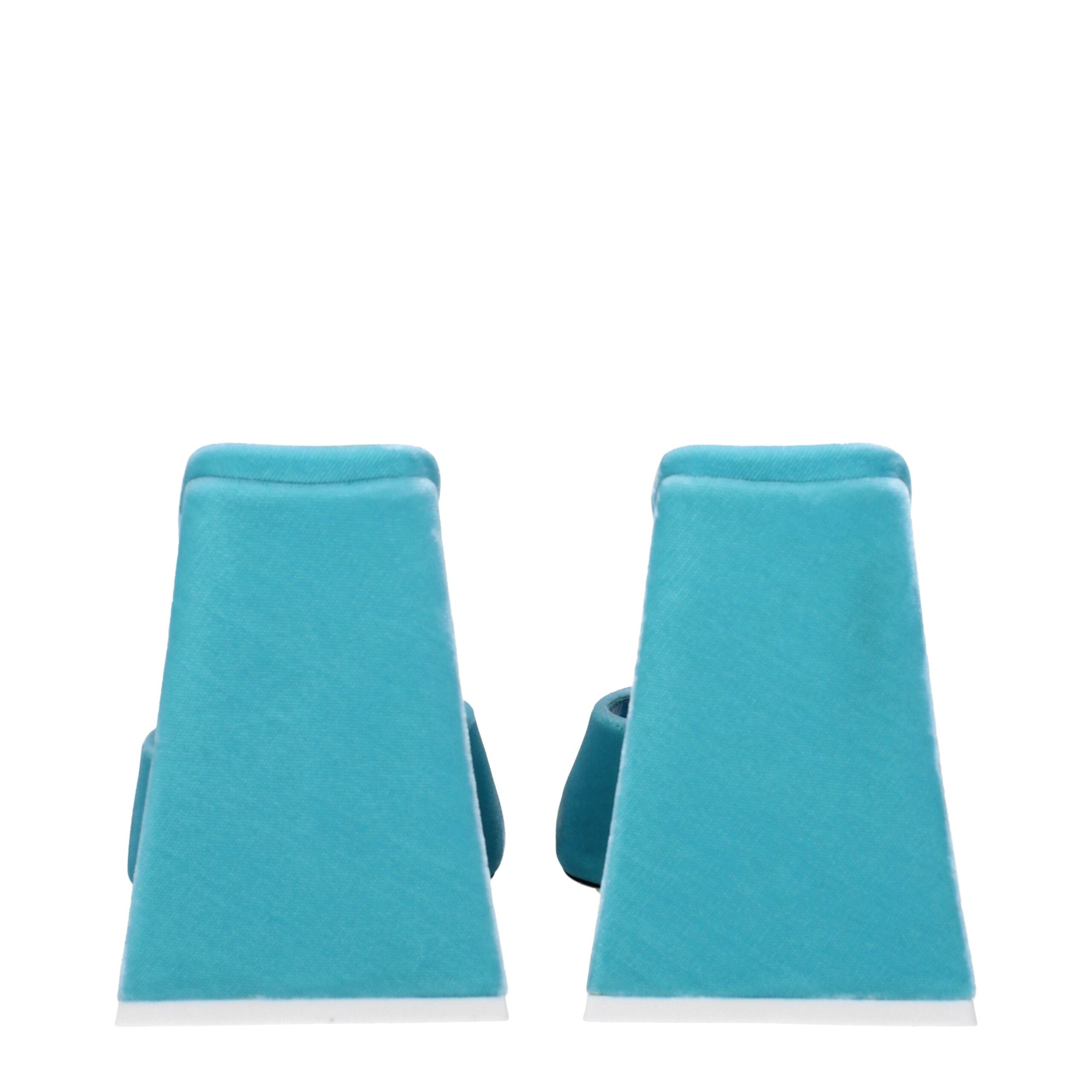 The Attico Light Blue Velvet Sandal