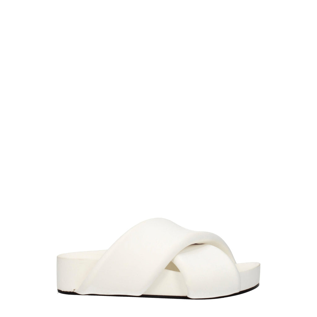Jil Sander White Leather Slipper