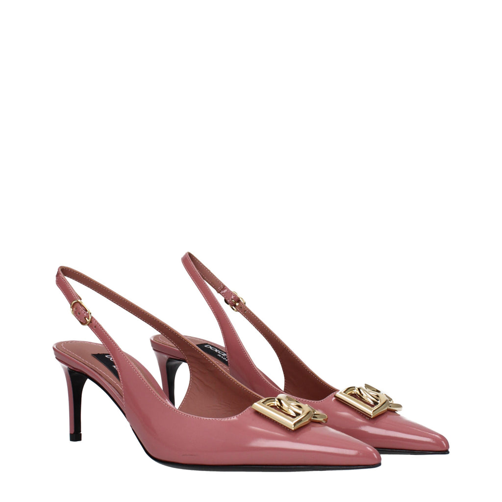 Dolce & Gabbana Pink Leather Sandal