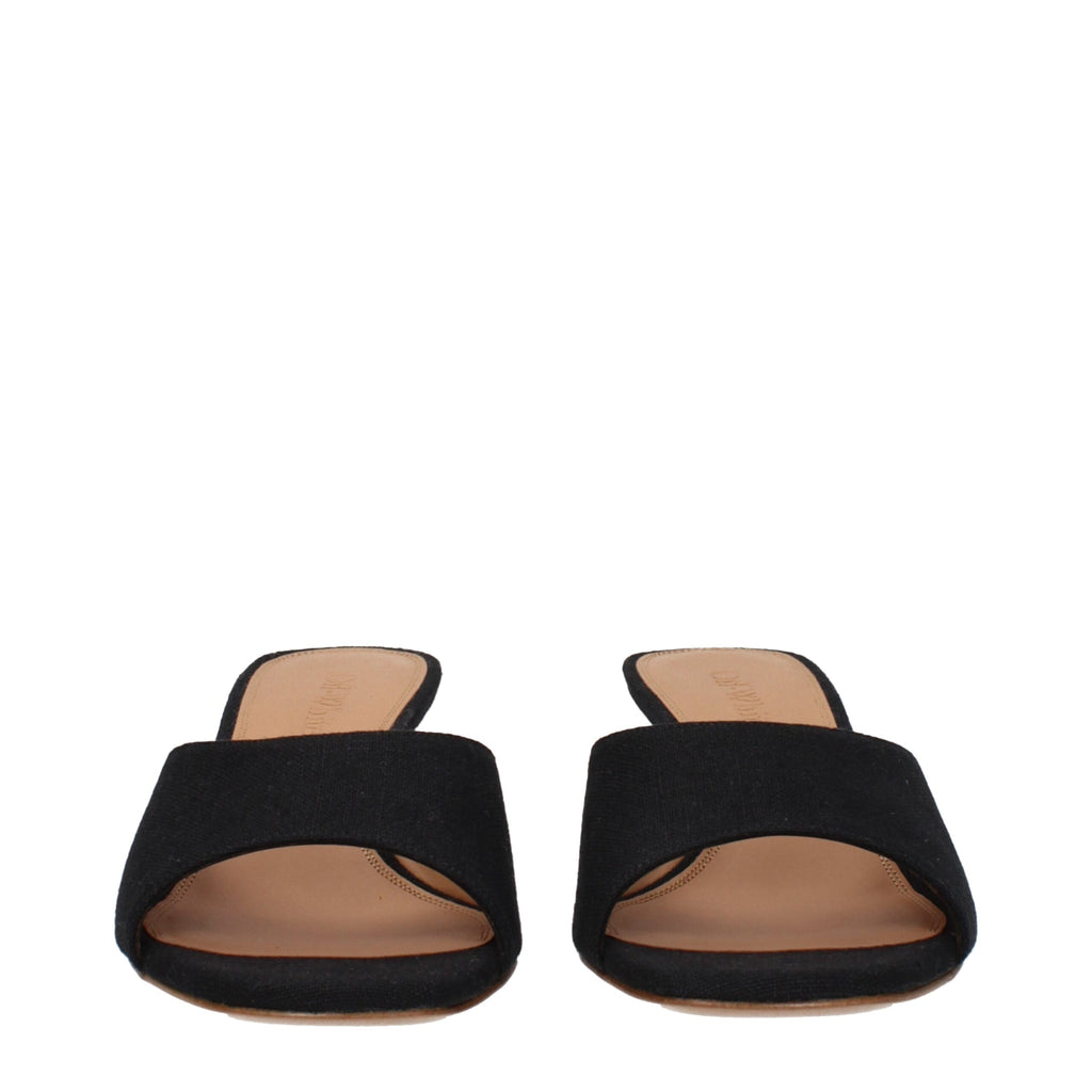 Off-White Black Linen Sandal