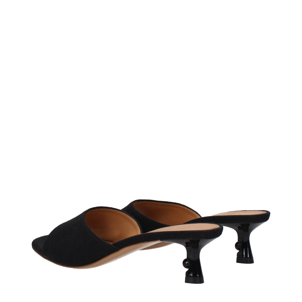 Off-White Black Linen Sandal
