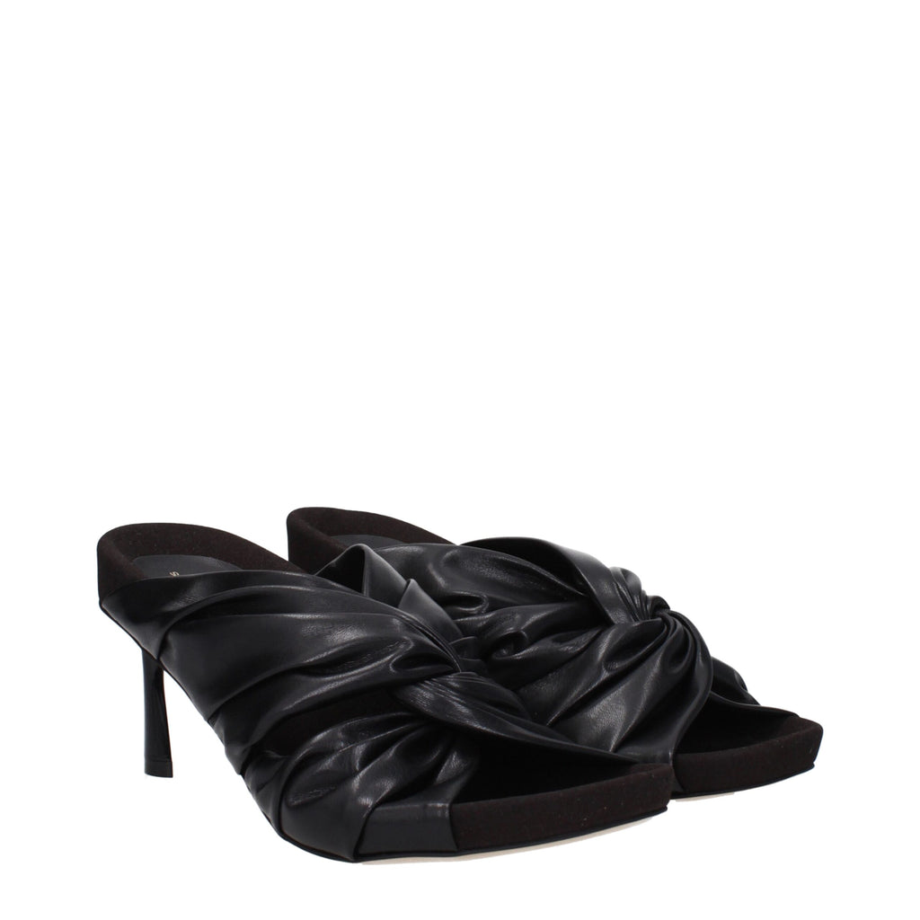 Stella McCartney Black Leather Sandal