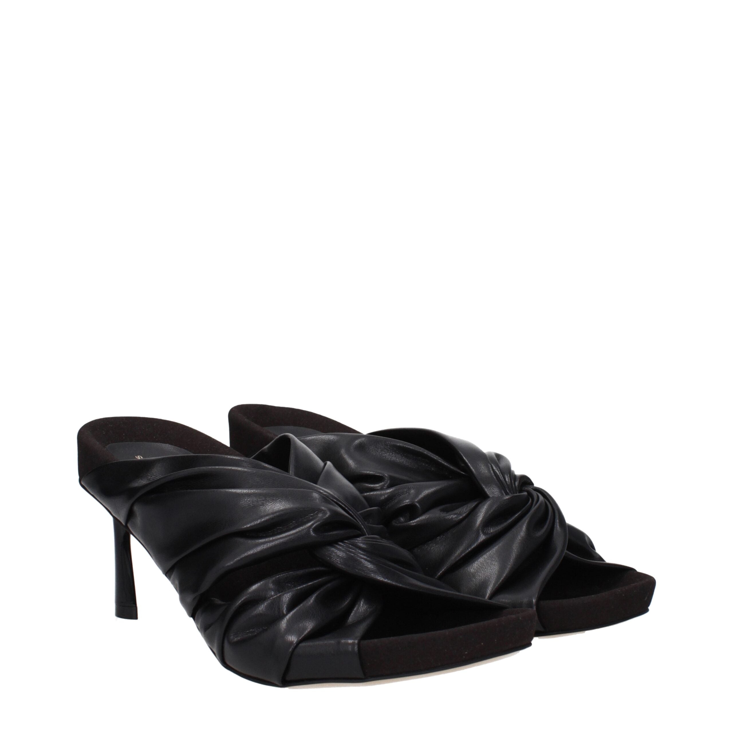 Stella McCartney Black Leather Sandal