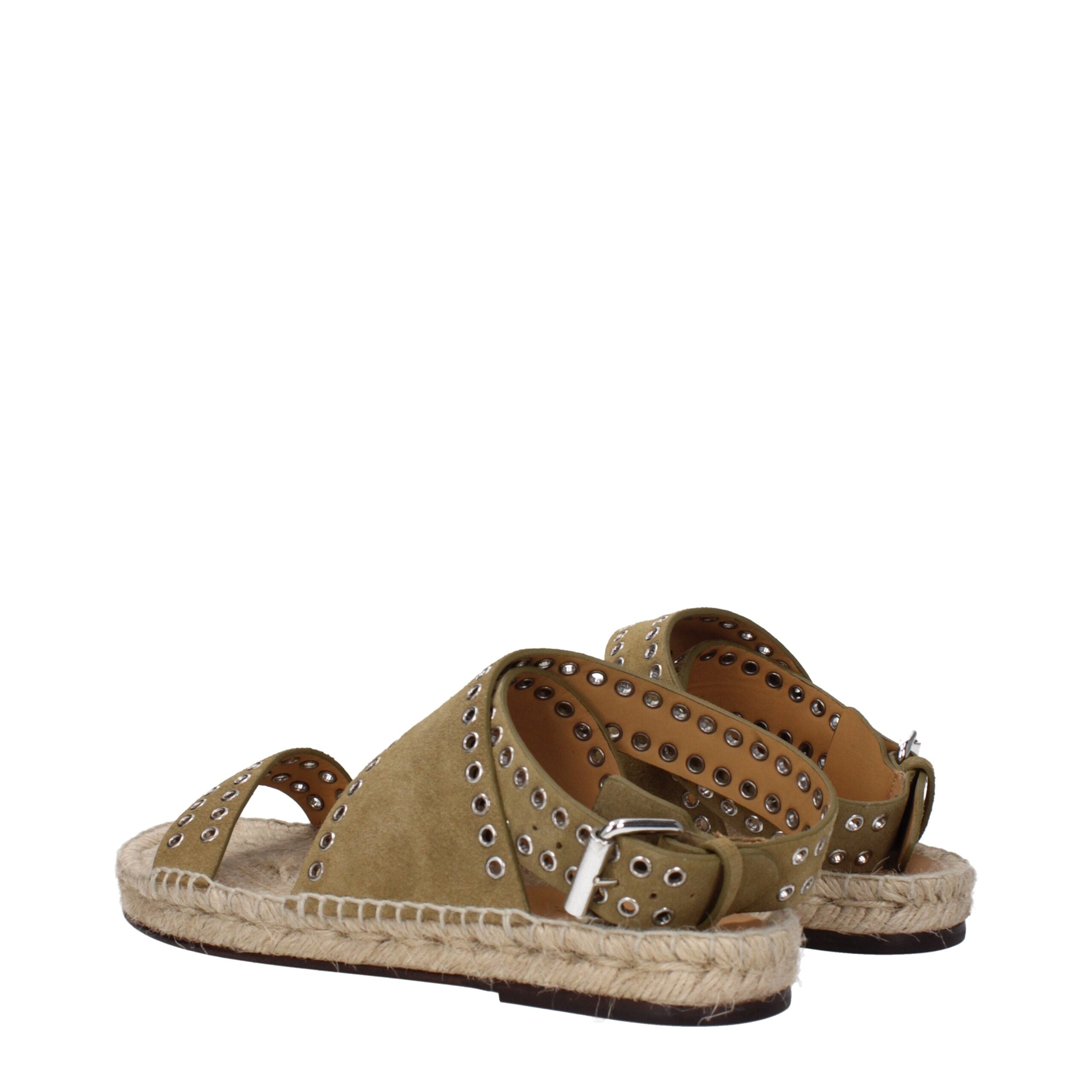 Isabel Marant Green Leather Sandal