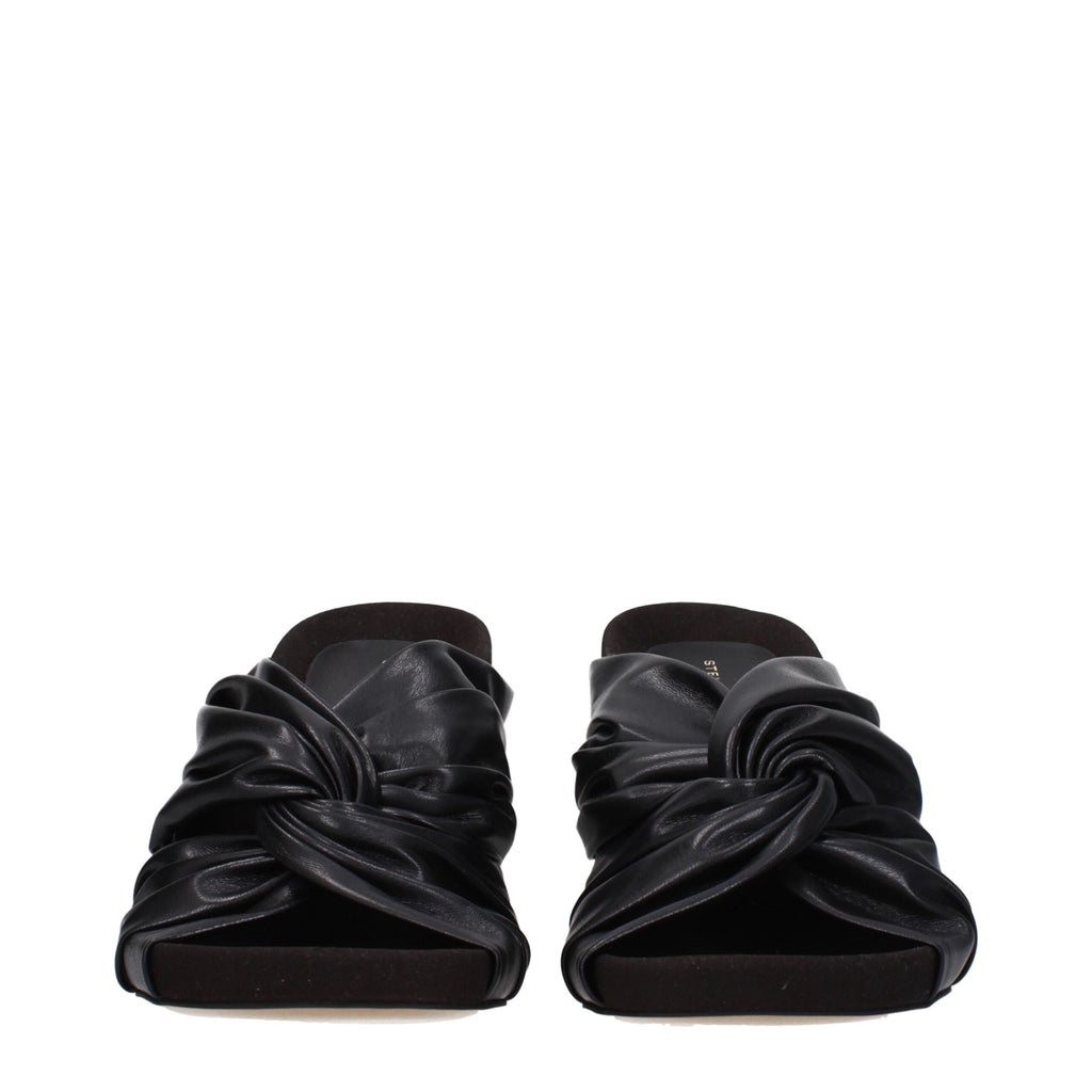 Stella McCartney Black Leather Sandal