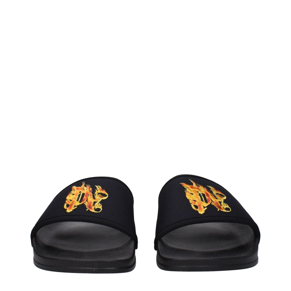Palm Angels Black Fabric Slipper