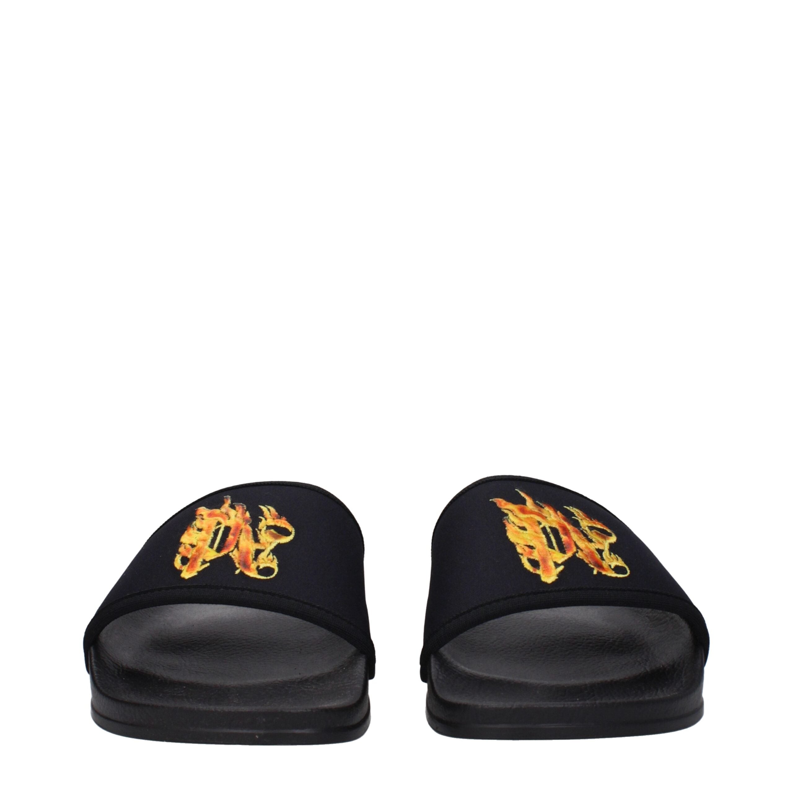 Palm Angels Black Fabric Slipper