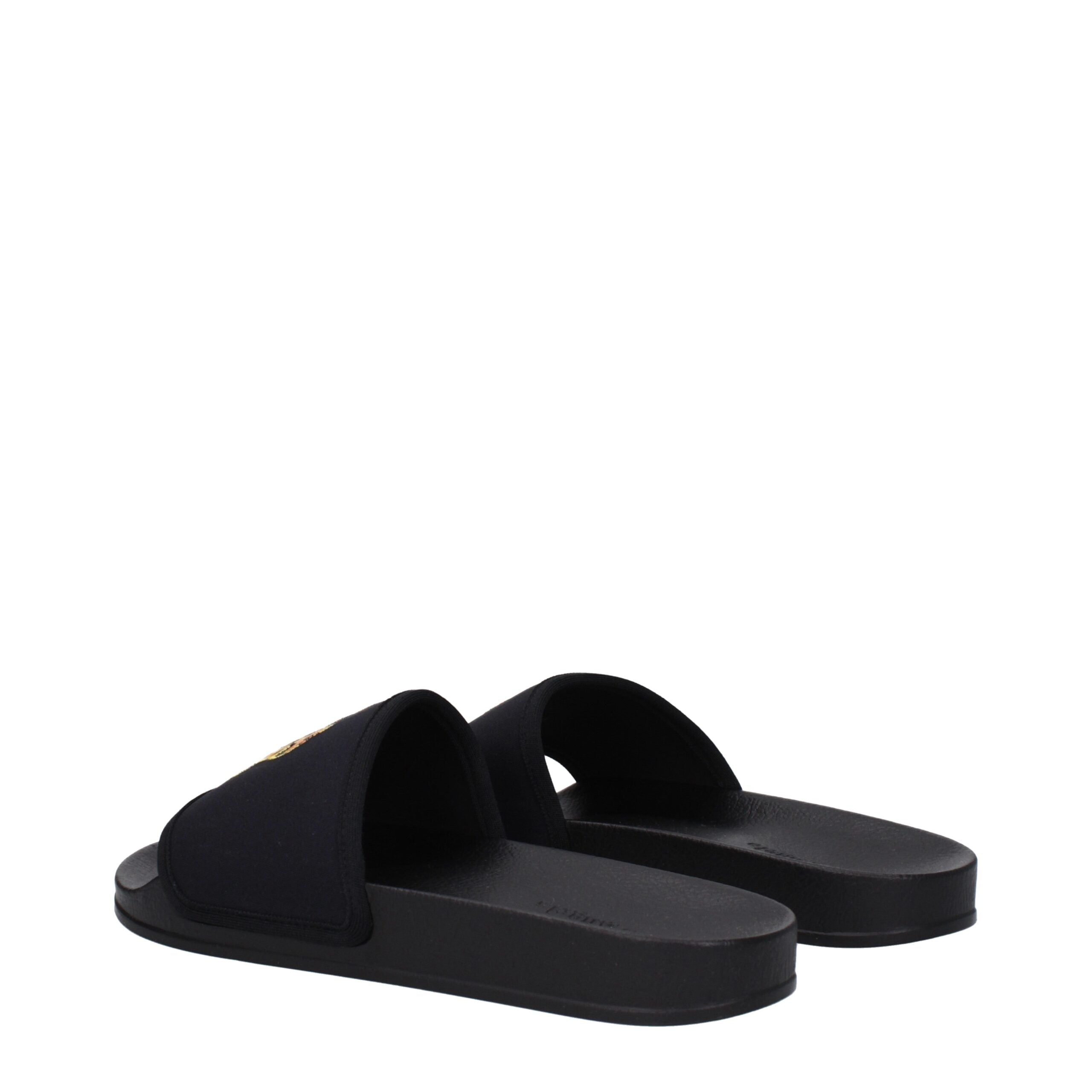 Palm Angels Black Fabric Slipper