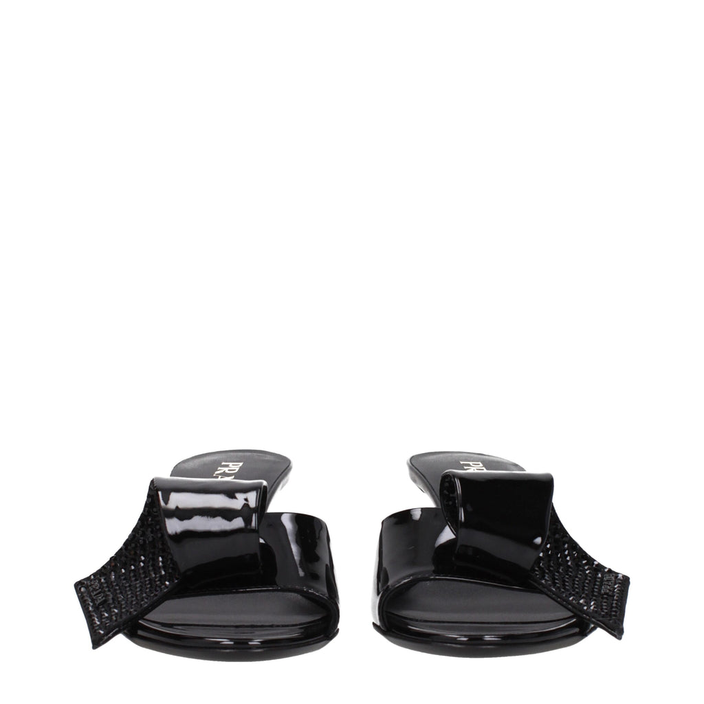Prada Black Leather Sandal