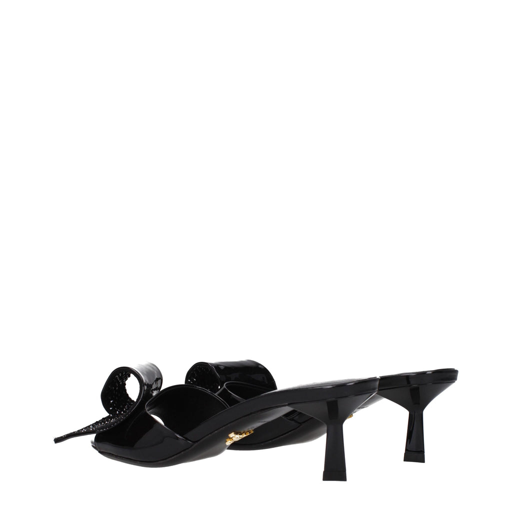 Prada Black Leather Sandal