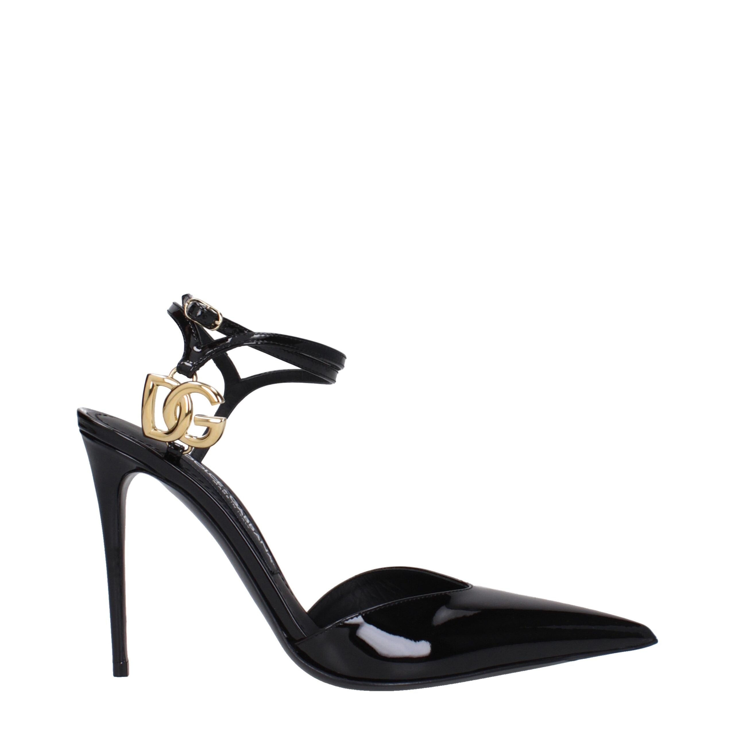 Dolce & Gabbana Black Leather Sandal