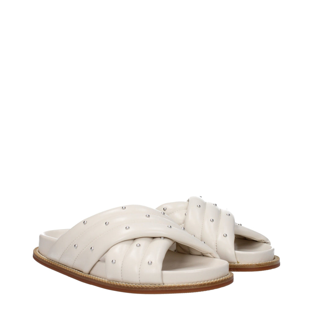 Fabiana Filippi Beige Leather Slipper