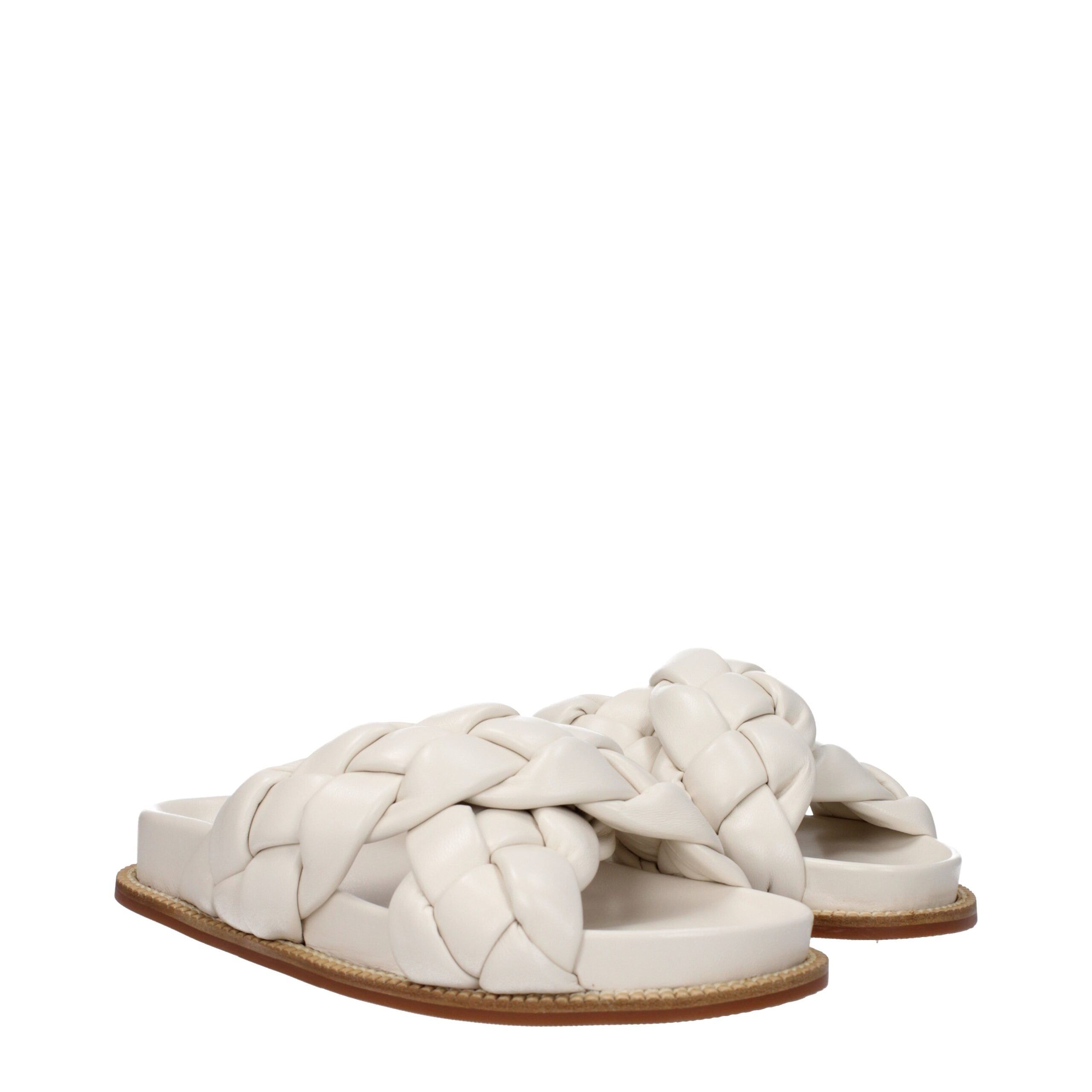 Fabiana Filippi Beige Leather Slipper