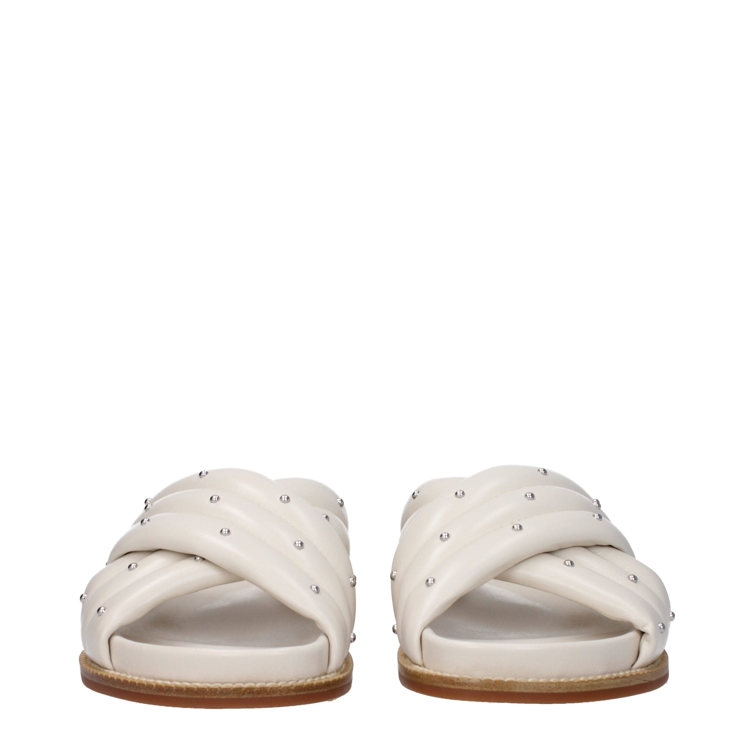 Fabiana Filippi Beige Leather Slipper
