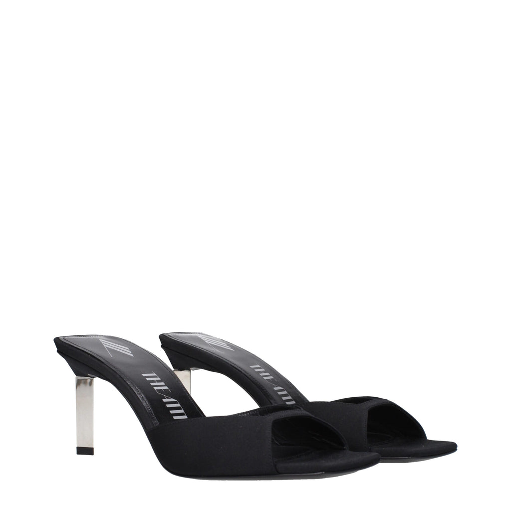 The Attico Black Satin Sandal