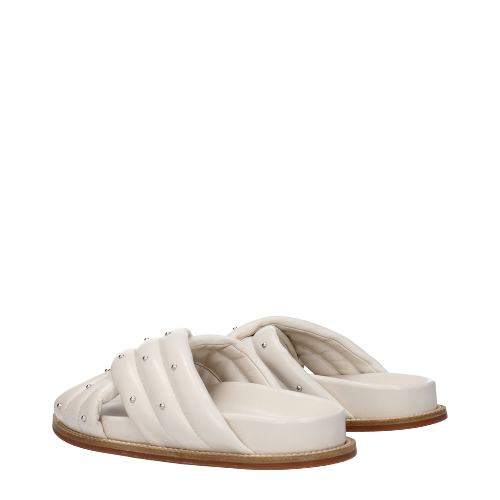Fabiana Filippi Beige Leather Slipper