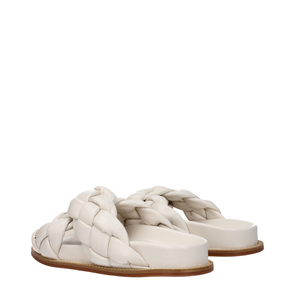 Fabiana Filippi Beige Leather Slipper
