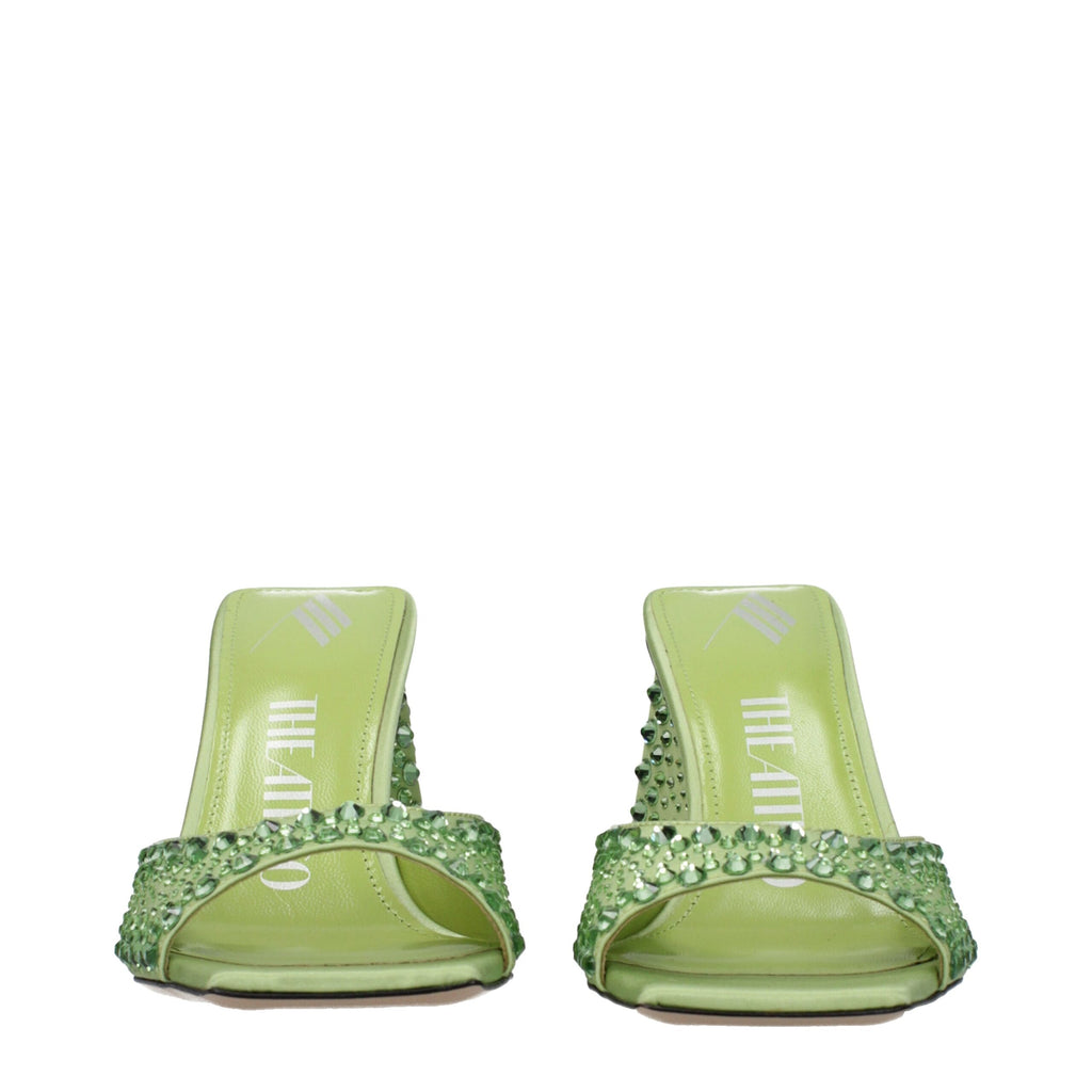 The Attico Green Satin Sandal