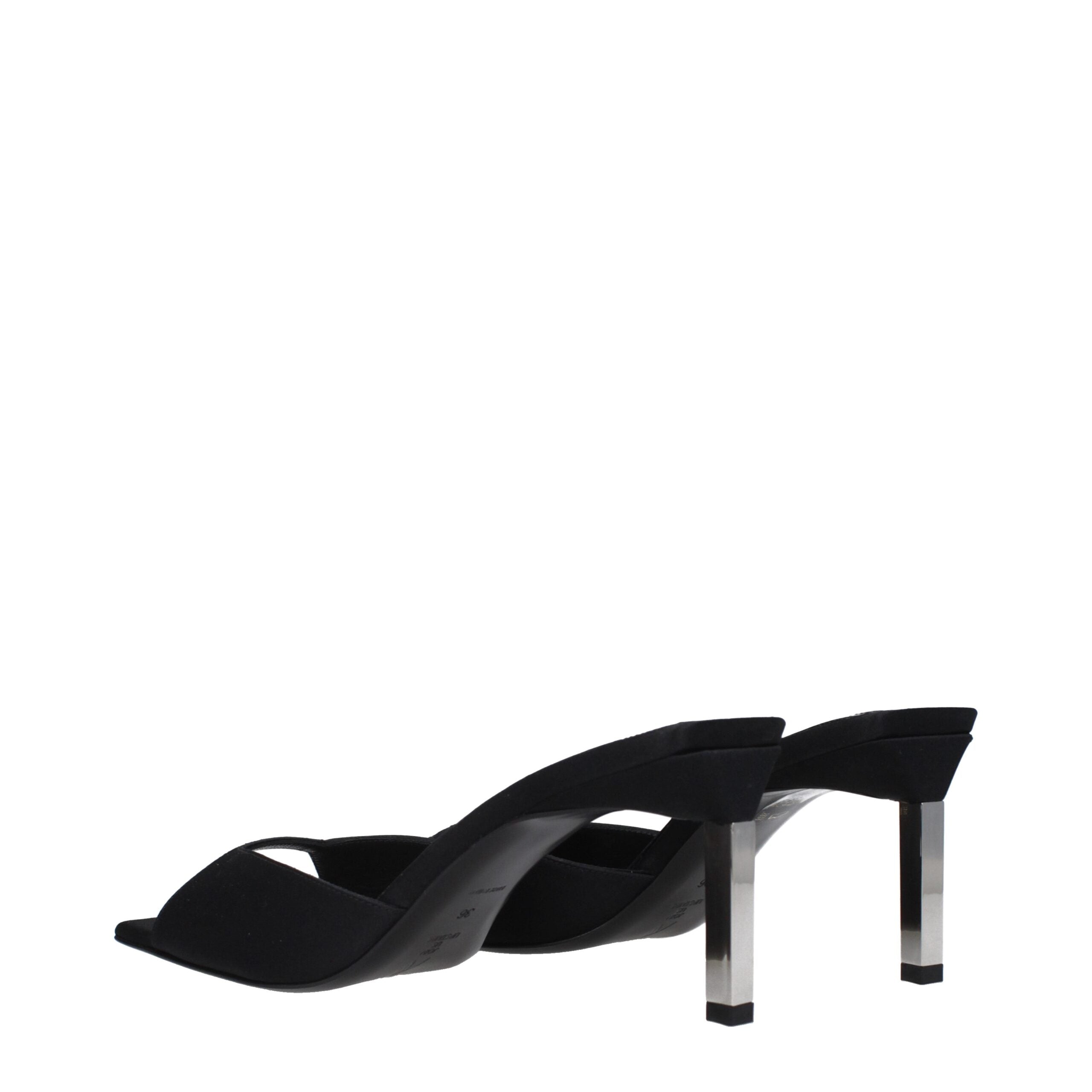 The Attico Black Satin Sandal