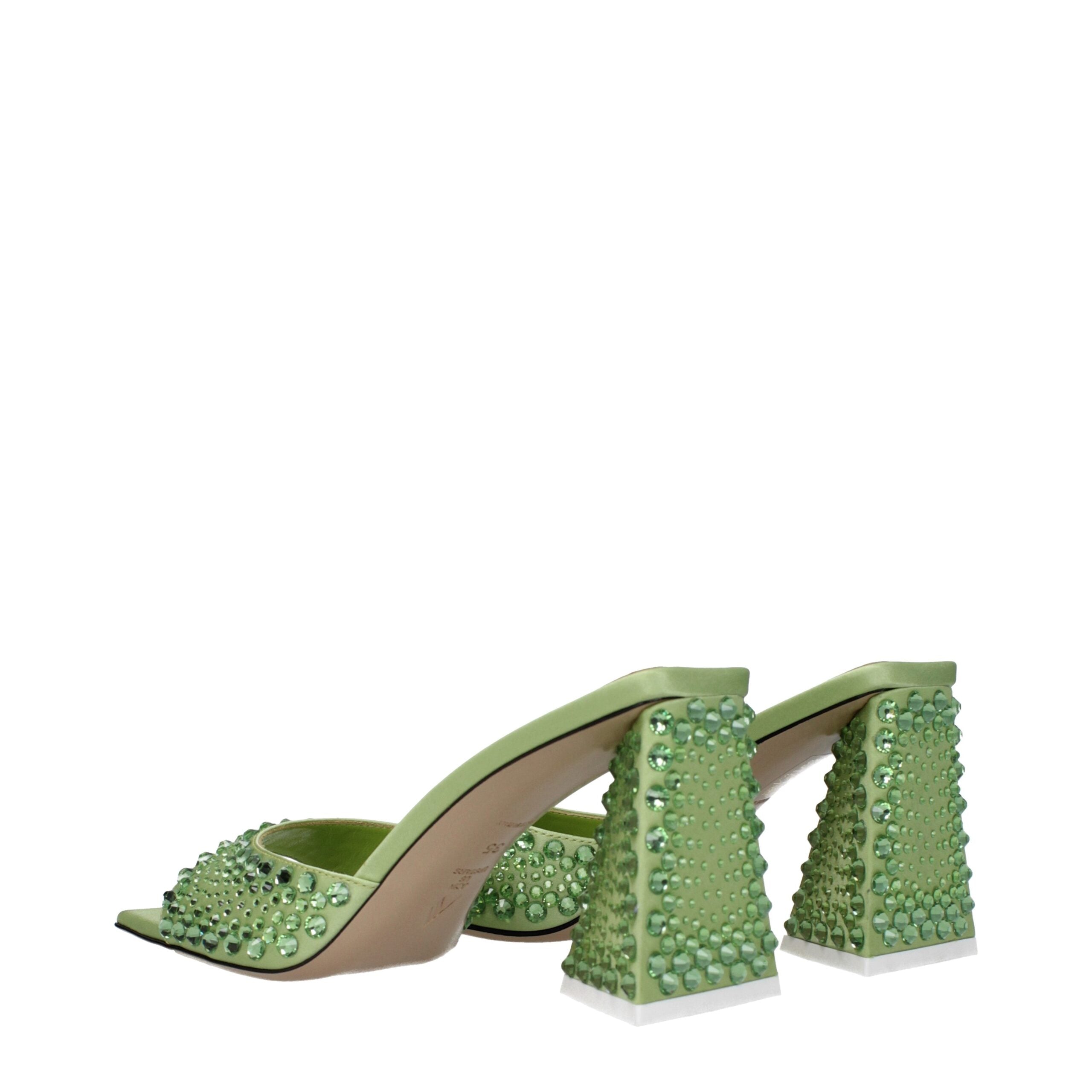 The Attico Green Satin Sandal