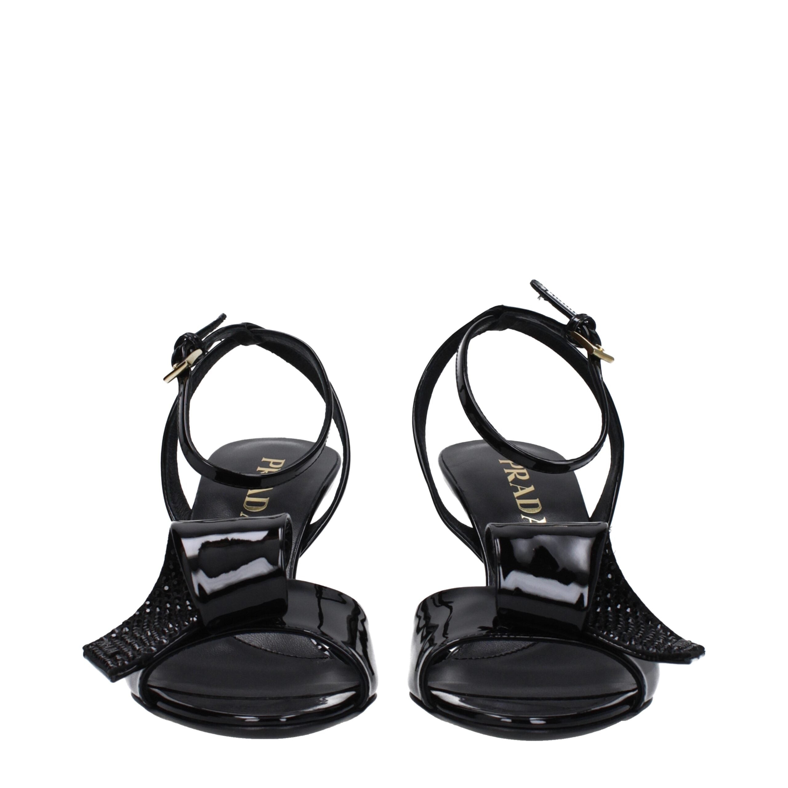 Prada Black Leather Sandal