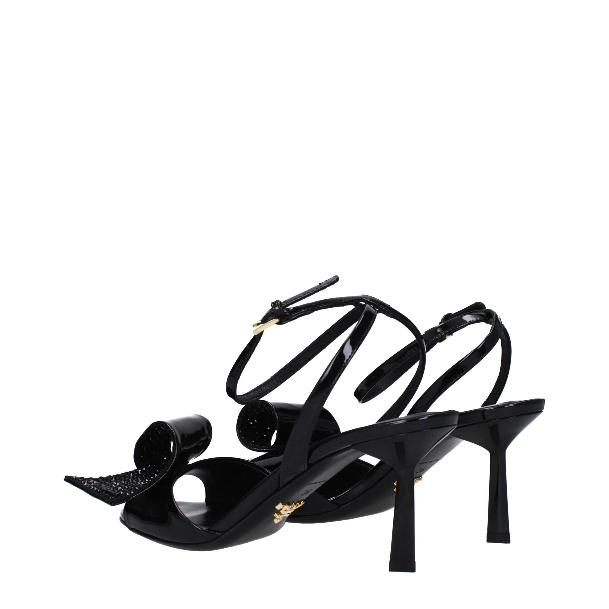 Prada Black Leather Sandal