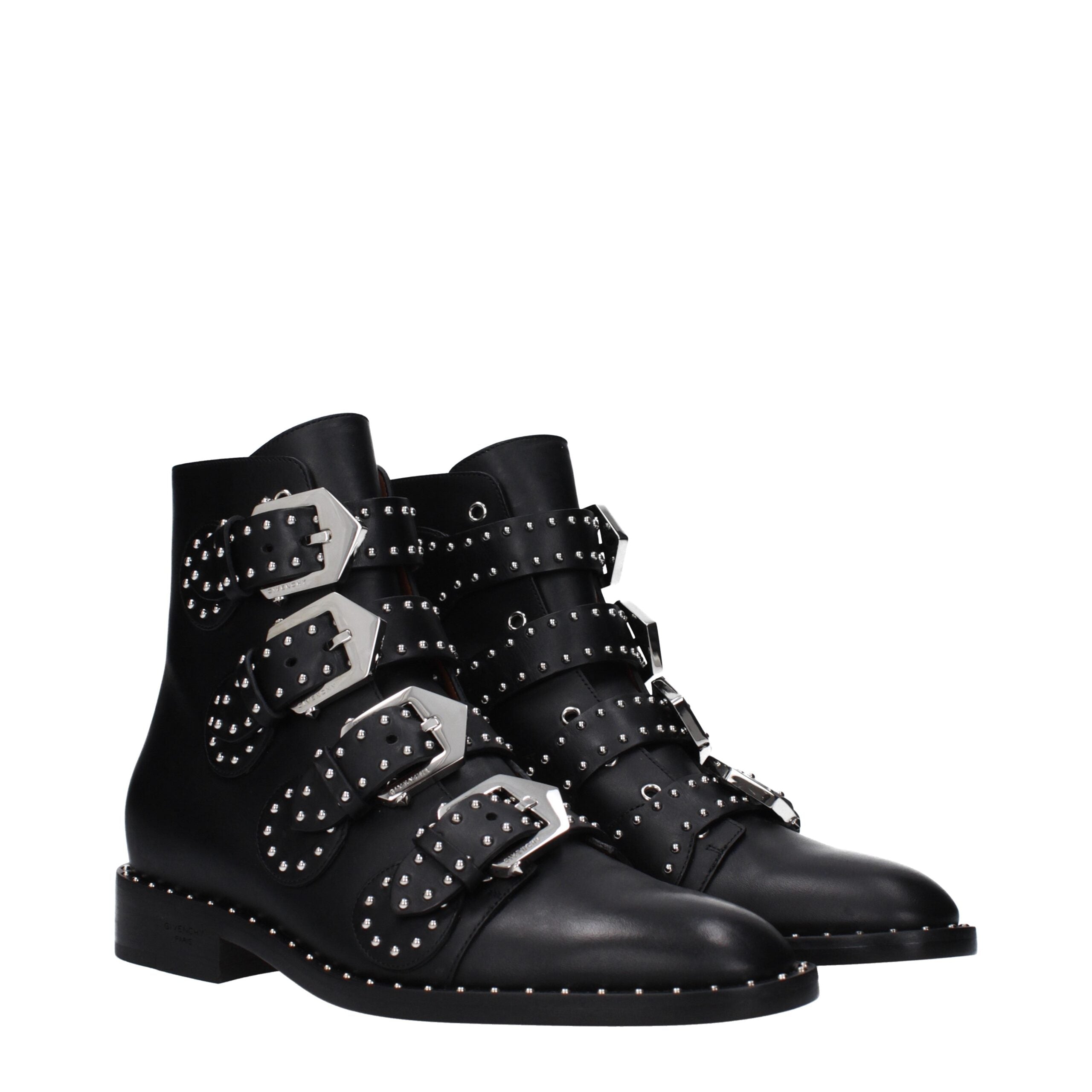 Givenchy Black Leather Ankle